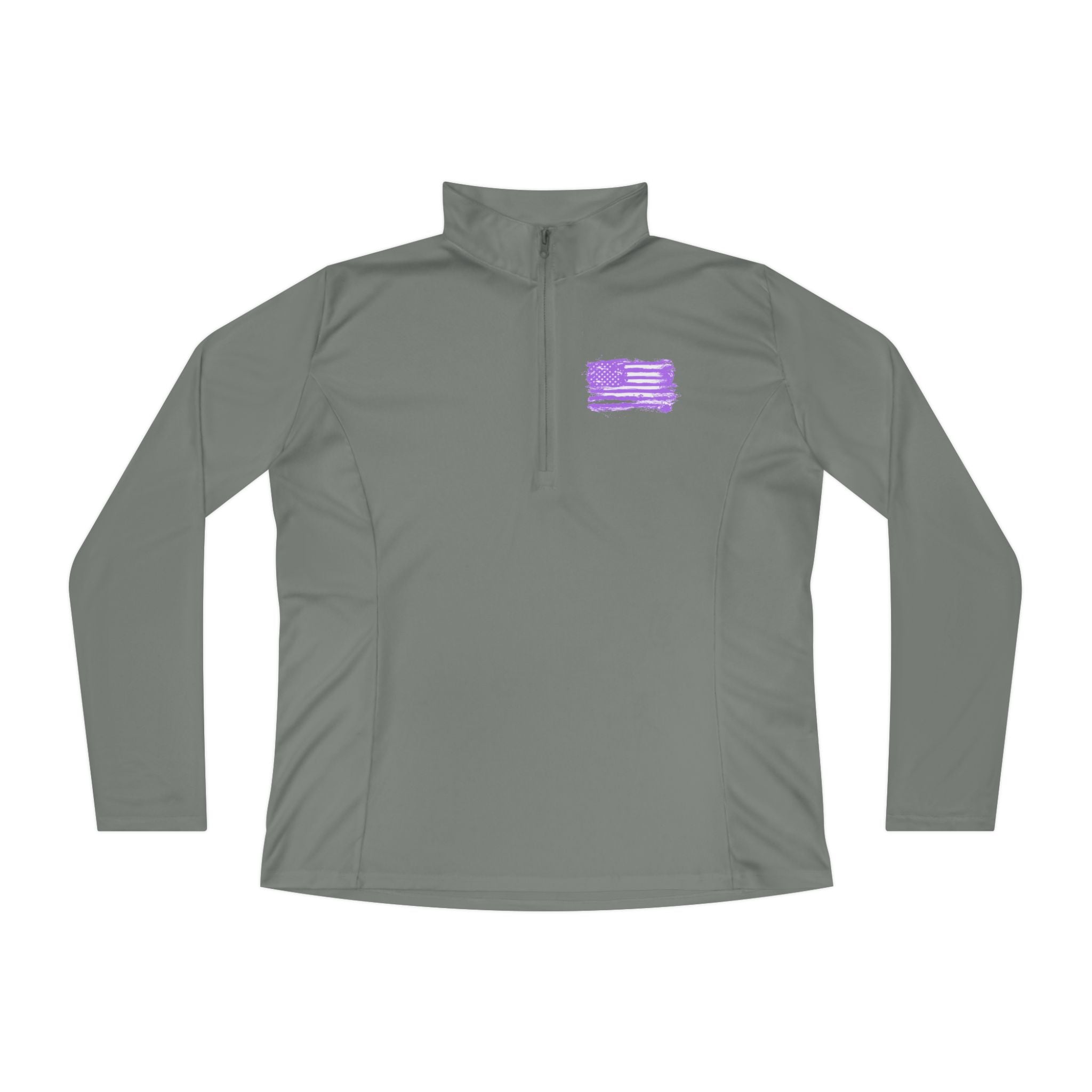 Ladies Quarter-Zip Pullover with Motivational Running Design, Athletic Apparel, Activewear, Sportswear, Fitness Gift, Running Top