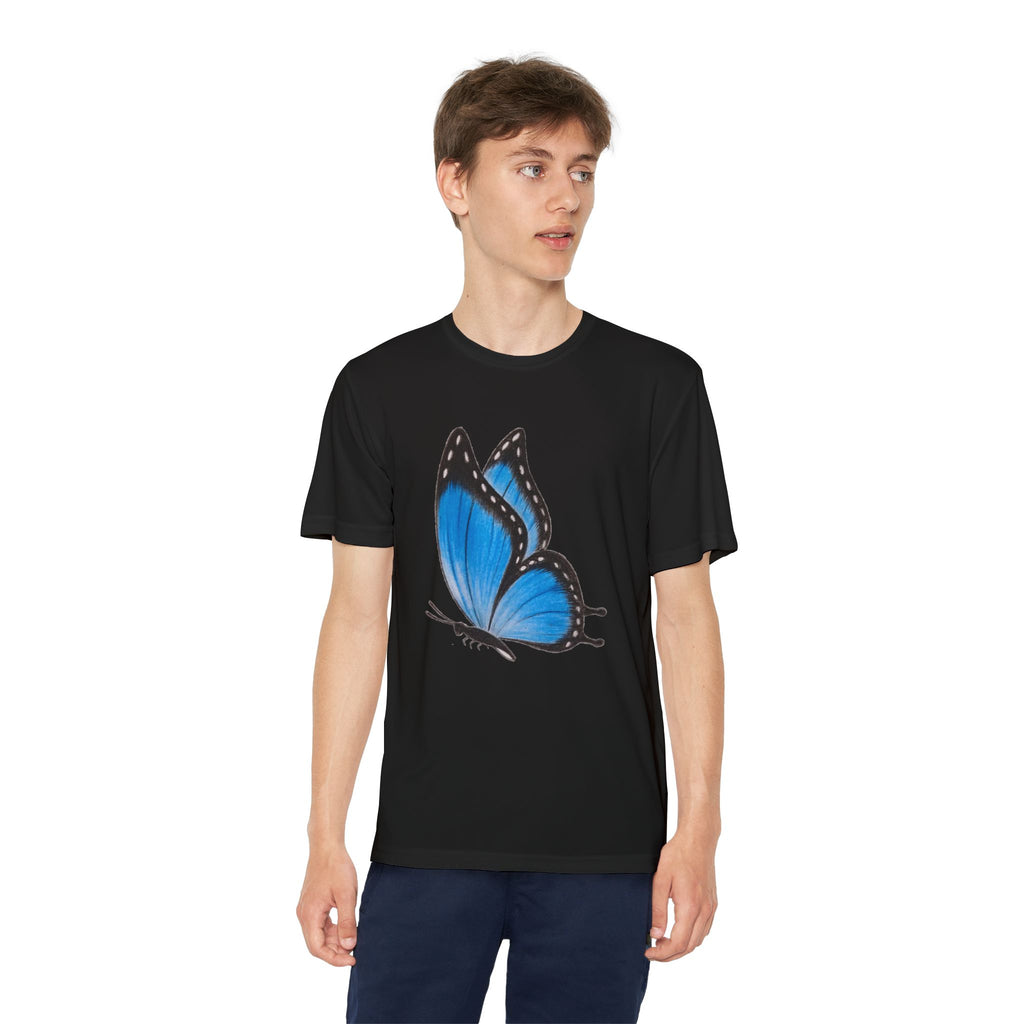 Butterffy Youth T-Shirt Sports Graphic Tee, Cool Athletic Shirt for Kids, Perfect for Sports Events, Team Spirit