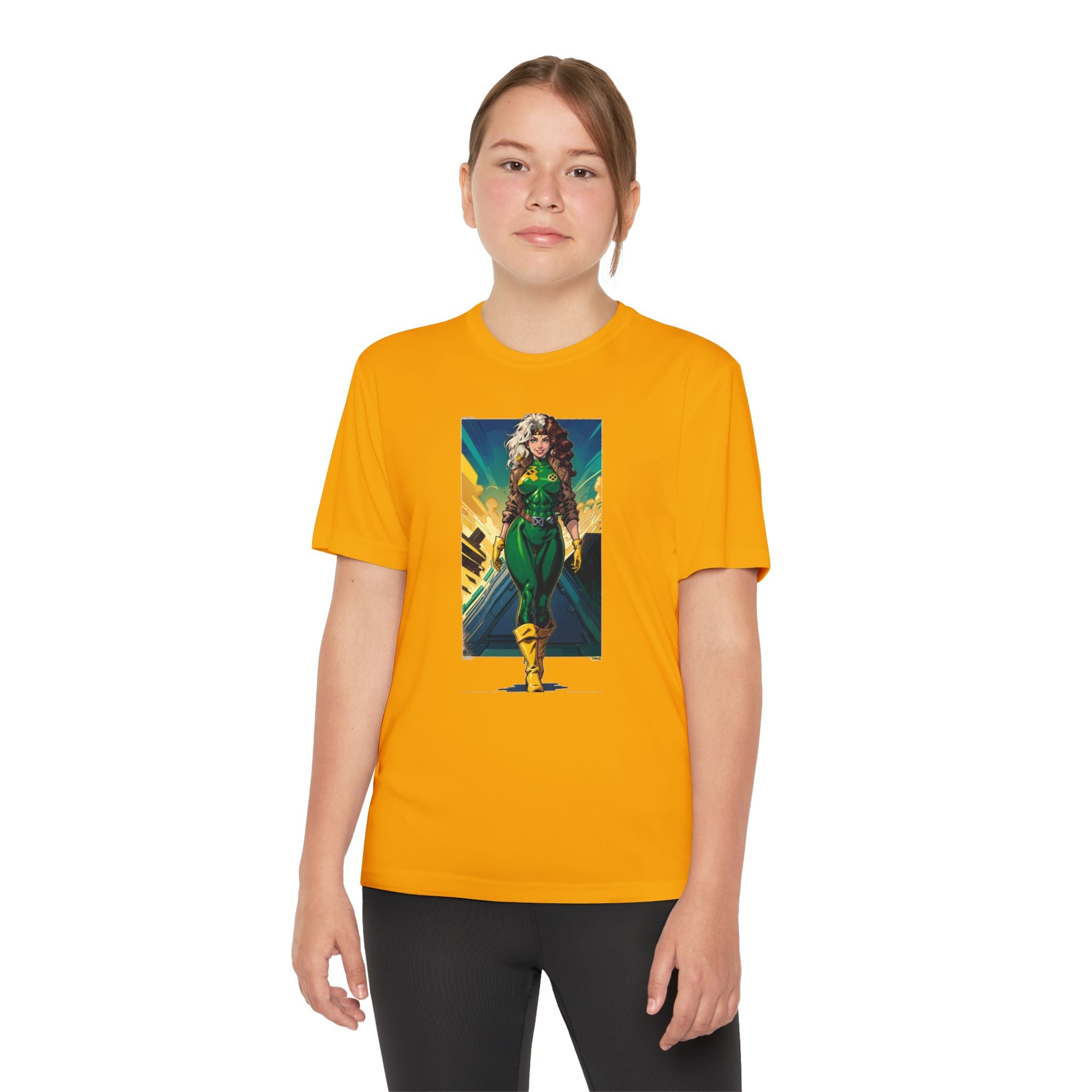 Superhero Youth T-Shirt Sports Graphic Tee, Cool Athletic Shirt for Kids