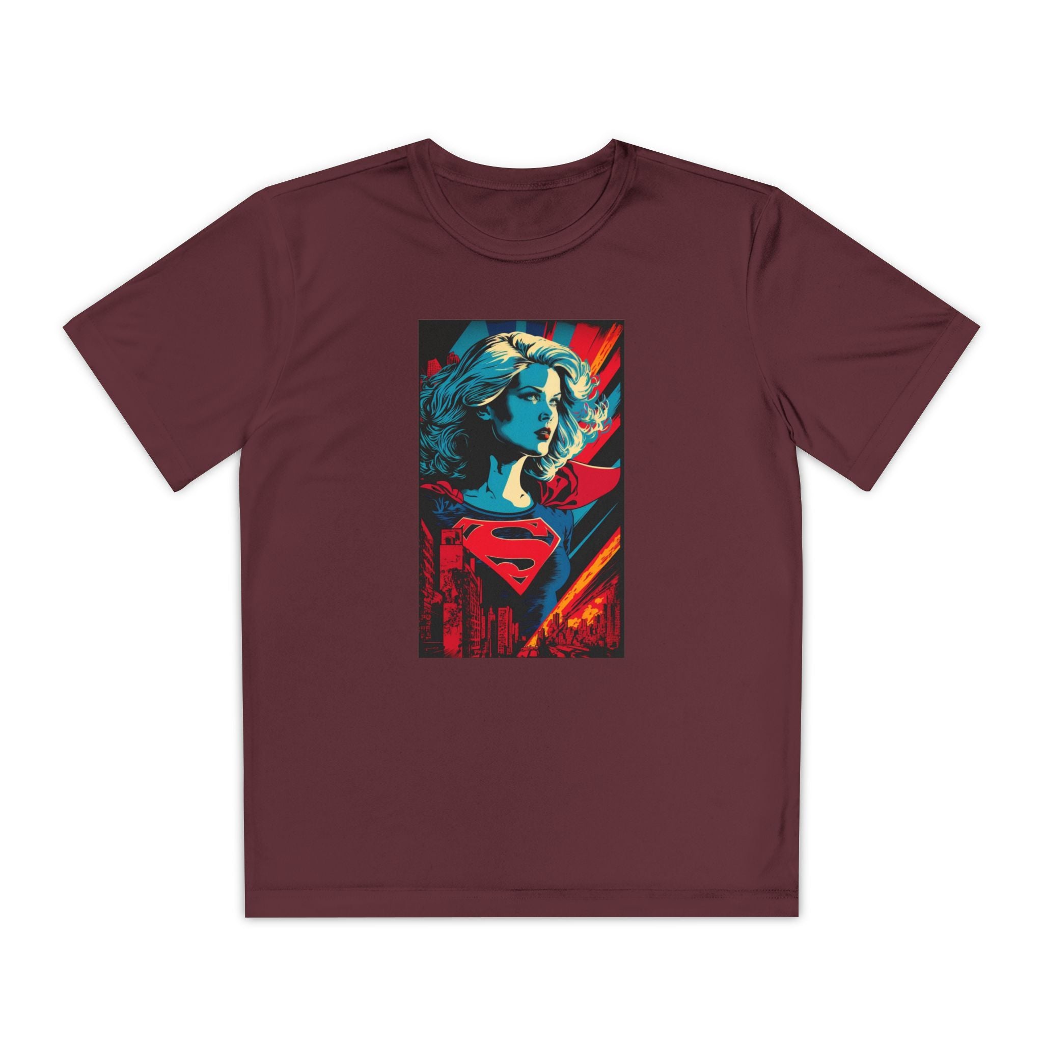 Superhero Youth T-Shirt Sports Graphic Tee, Cool Athletic Shirt for Kids