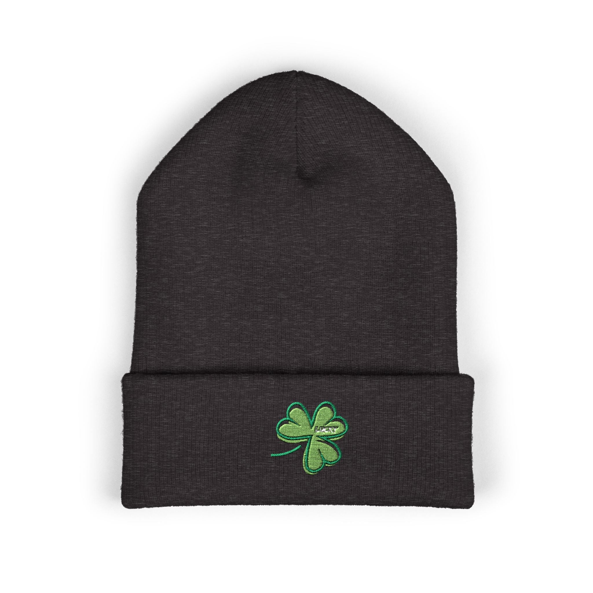 St. Patrick's Day 4-Leaf Clover Embroidered Beanie