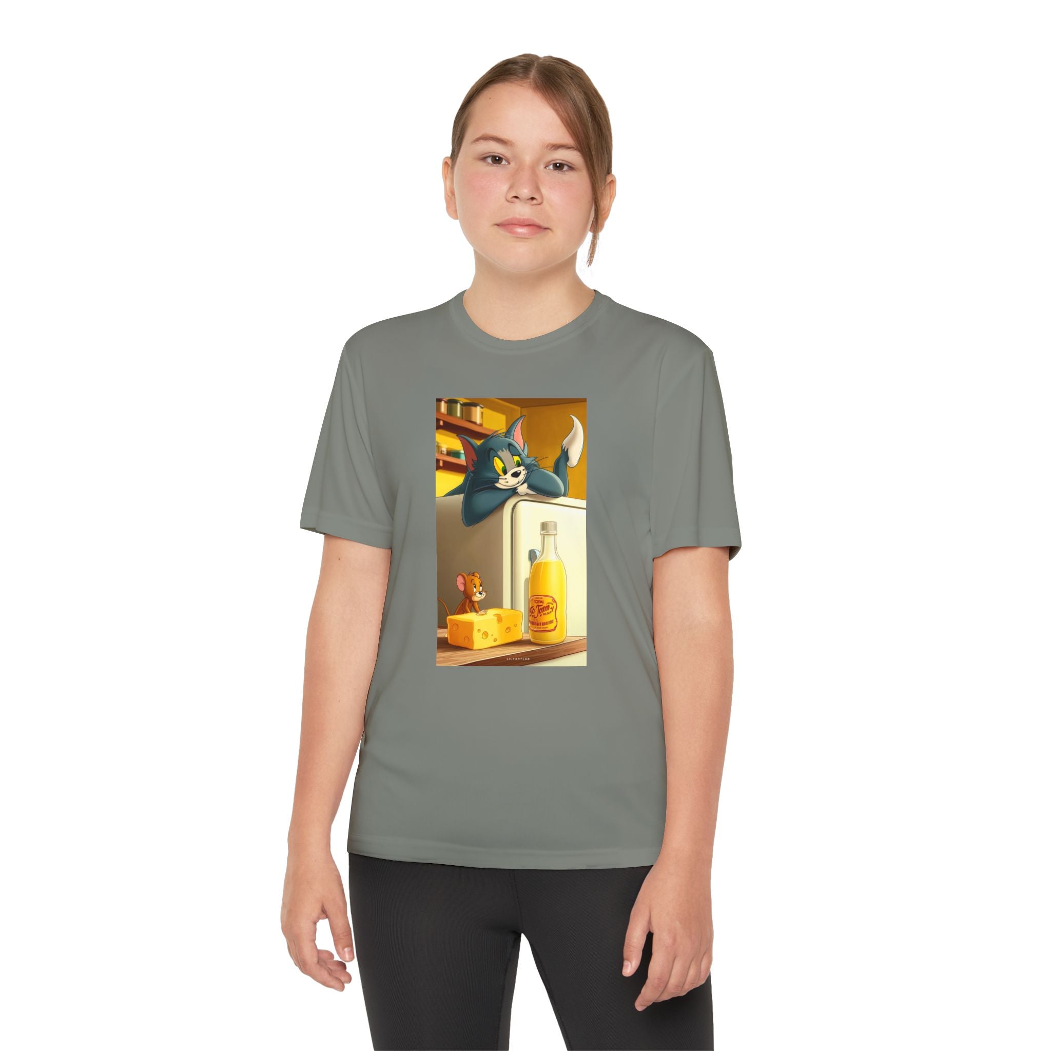 Youth Competitor Tee with Tom And Jerry design, Cartoon Graphic Kid's T-Shirt, Kids Tee, Children's Clothing, Funny Tee for Boys and Girls