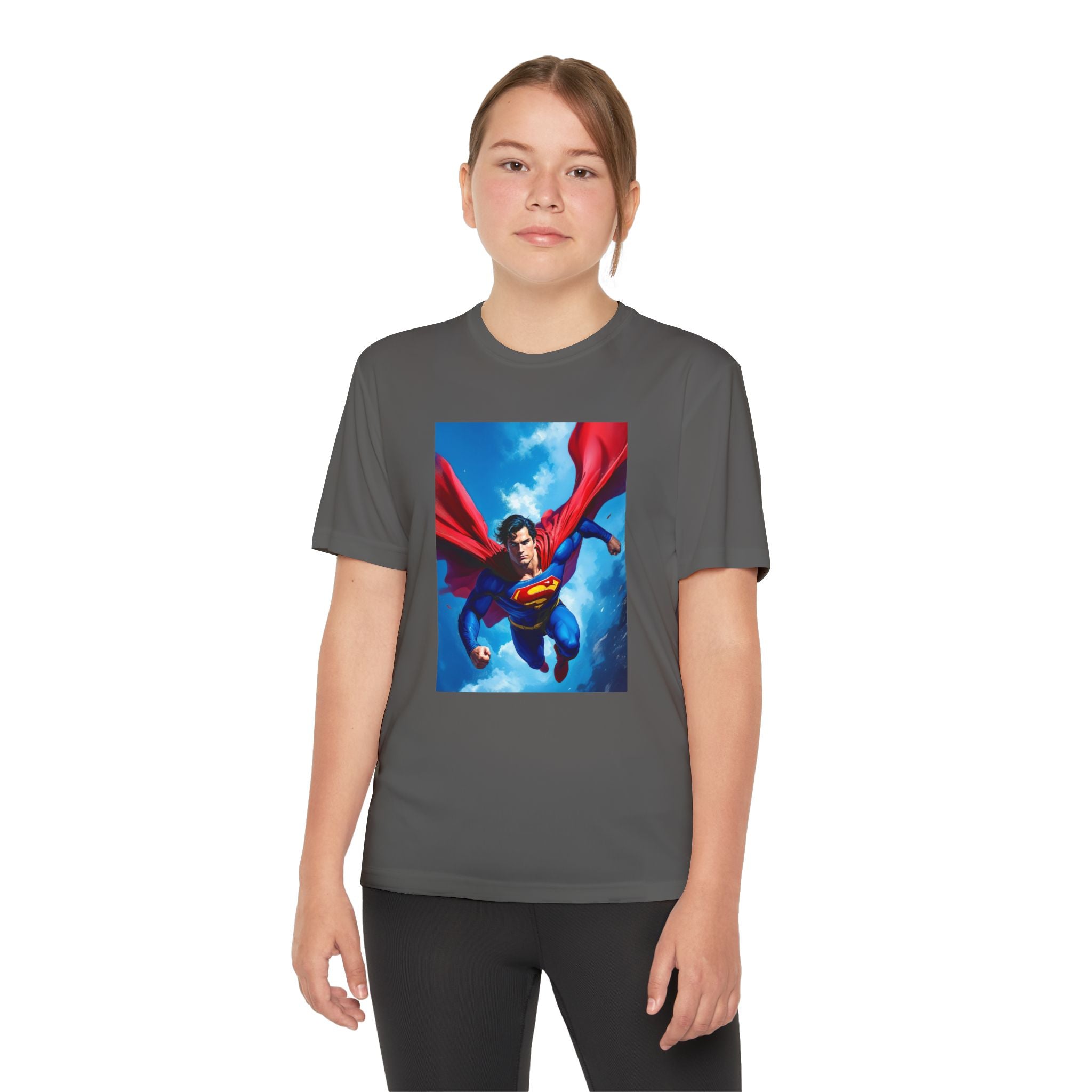 Superman Superhero Marvel T-Shirt, Youth Competitor Tee,  Kids Comic Book Hero Top, Children's Graphic Tee, Youth Super Power T-Shirt