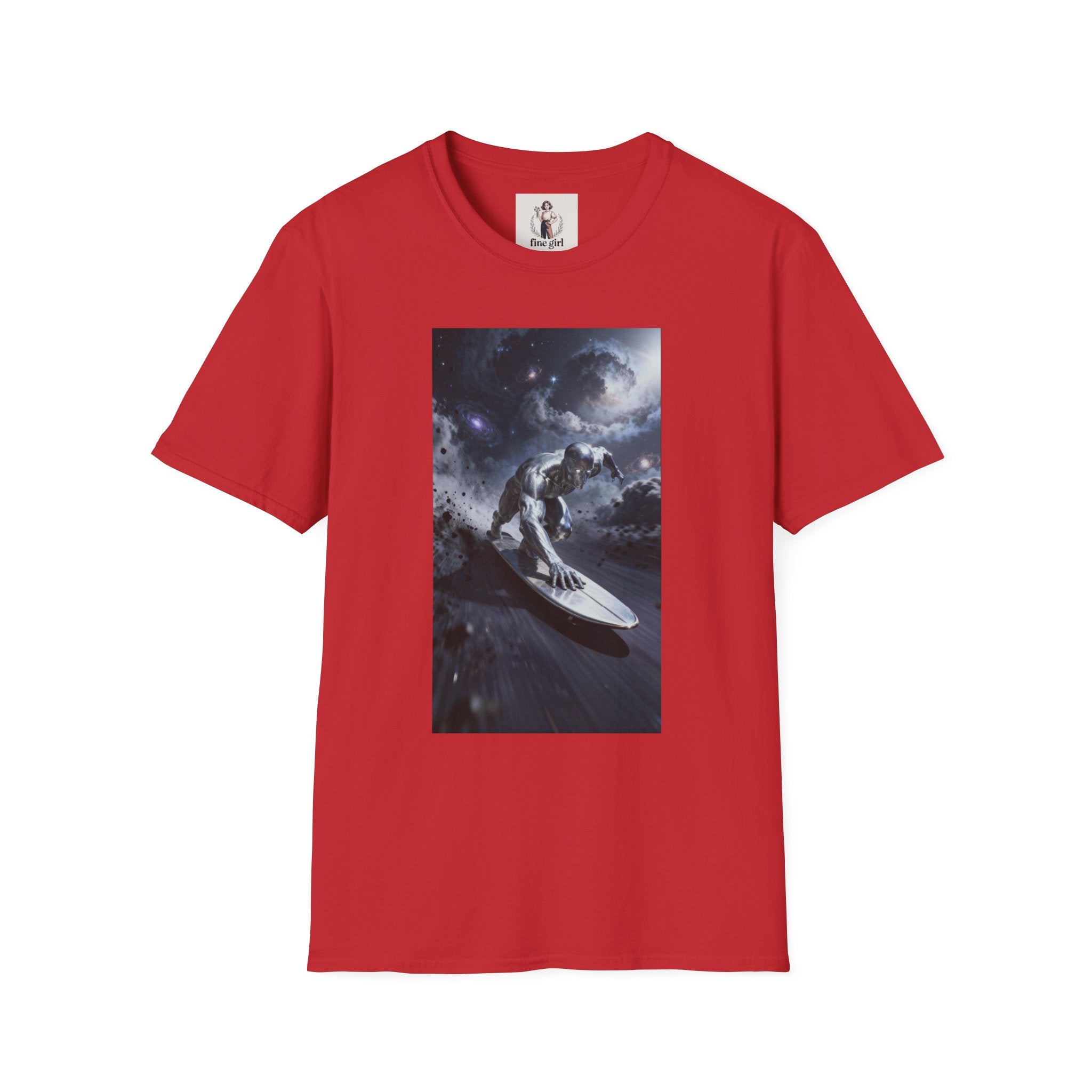 Silver Surfer Superhero Marvel Unisex Softstyle T-Shirt, Comic Book Tee, Geeky Clothing, Cosplay Costume Top