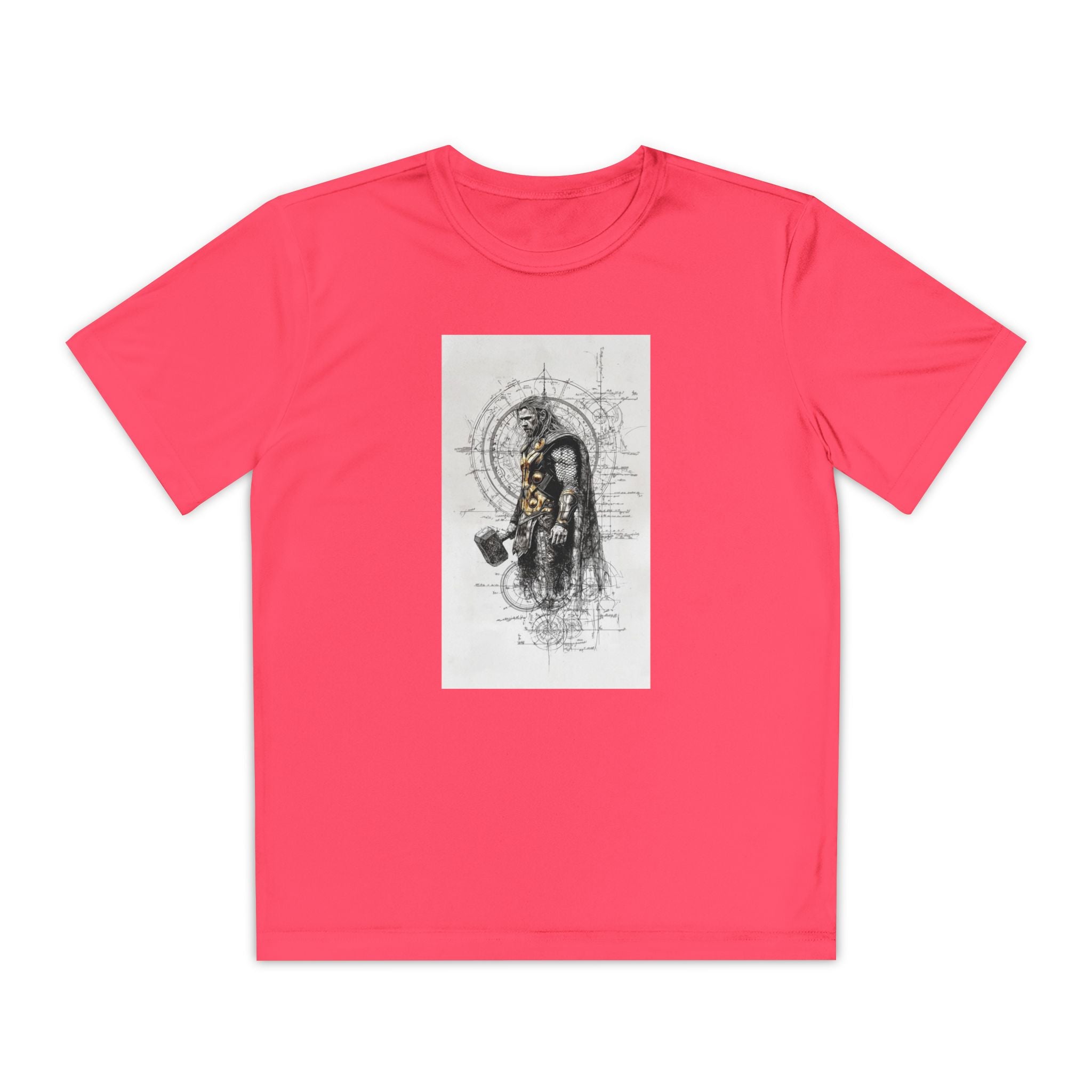 Superhero Youth T-Shirt Sports Graphic Tee, Cool Athletic Shirt for Kids