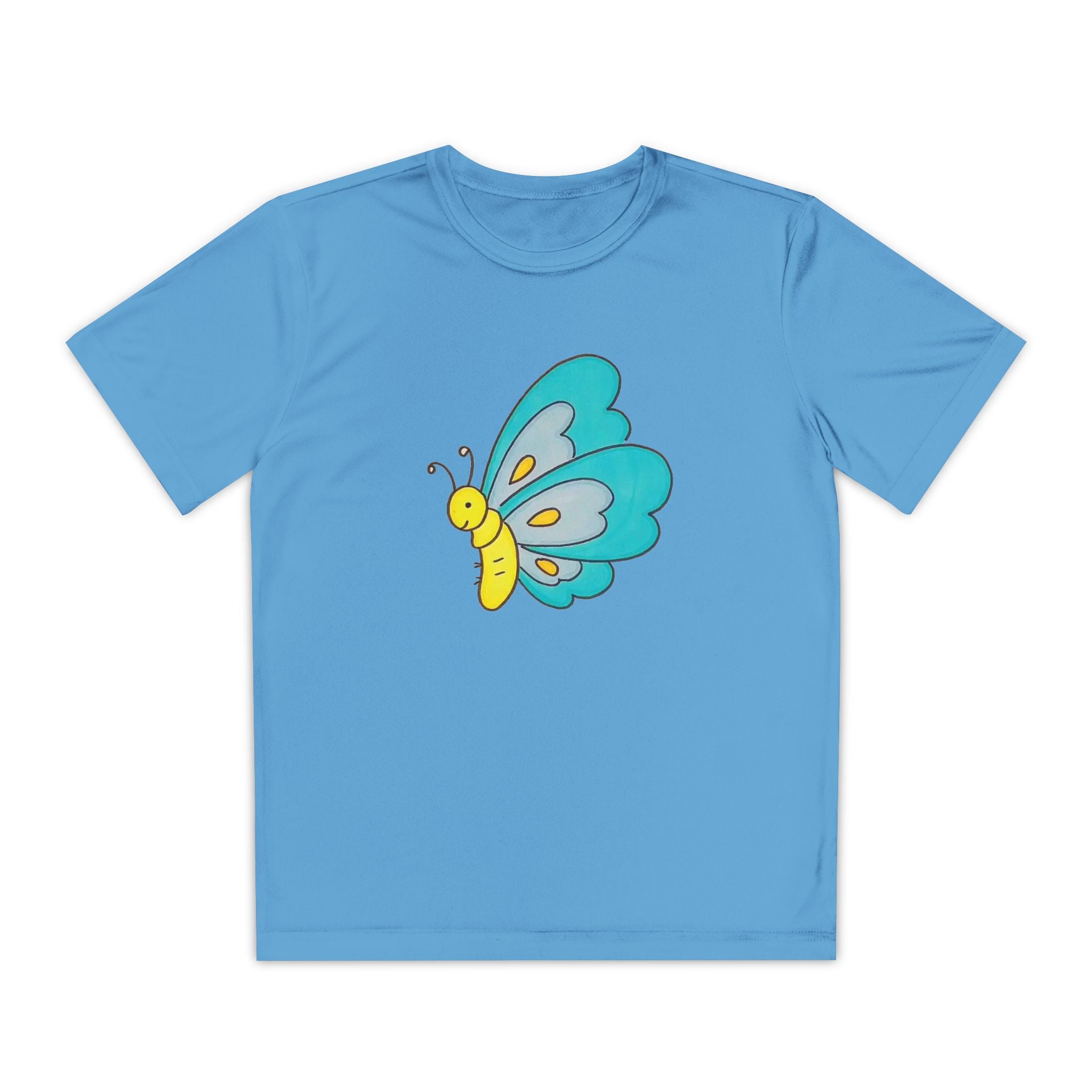 Butterffy Youth T-Shirt Sports Graphic Tee, Cool Athletic Shirt for Kids, Perfect for Sports Events, Team Spirit