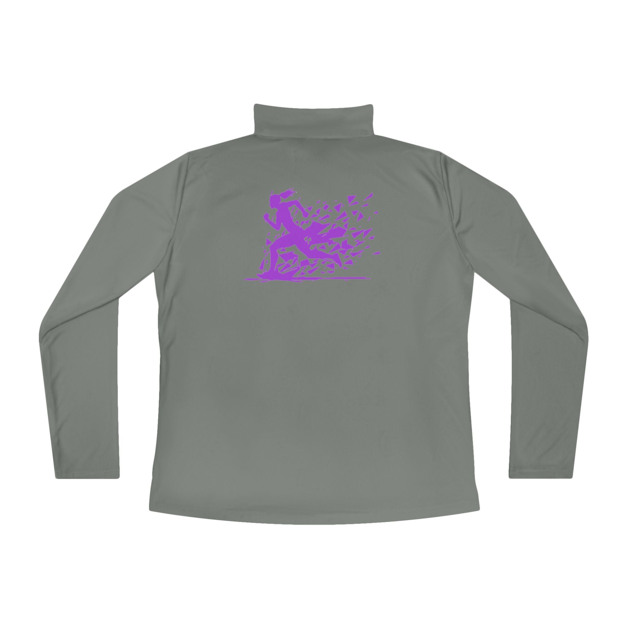 Ladies Quarter-Zip Pullover with Motivational Running Design, Athletic Apparel, Activewear, Sportswear, Fitness Gift, Running Top