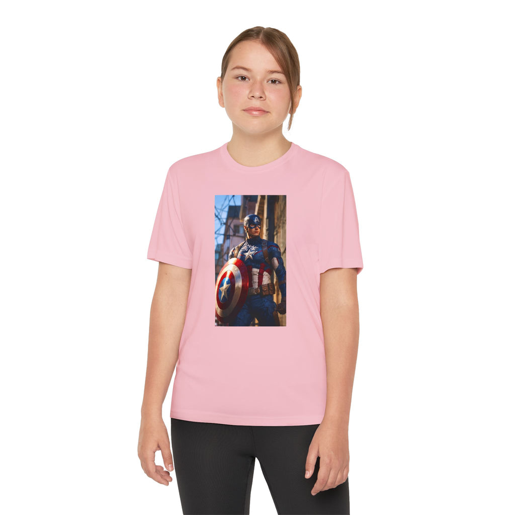 Captain America Superhero Marvel Patriotic, Kids Graphic T-Shirt, Boys Hero Top, Girls Comic Book Clothing, Birthday