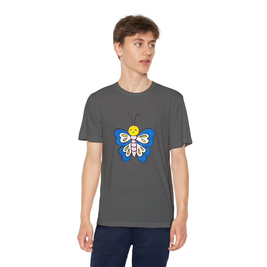 Butterffy Youth T-Shirt Sports Graphic Tee, Cool Athletic Shirt for Kids, Perfect for Sports Events, Team Spirit