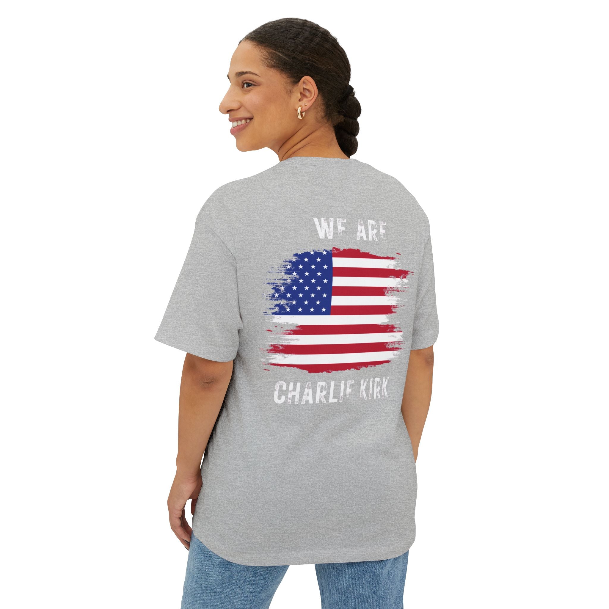Charlie Kirk Unisex Oversized Boxy Tee