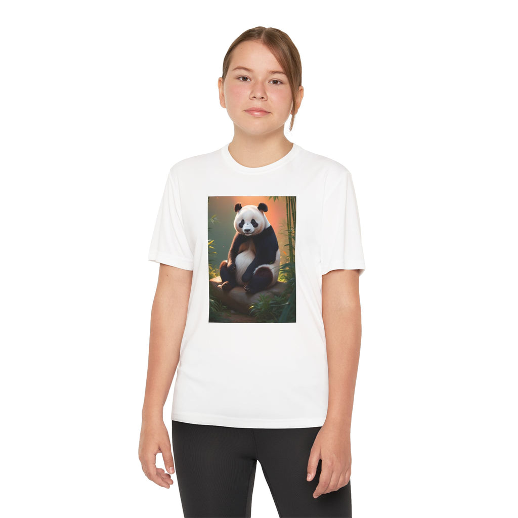 Panda Youth Tee Shirt, Kids Animal Graphic Top, Cute Black and White Tee, Children's Zoo Theme Shirt, Bamboo Bear Shirt, Kid's Nature Gift