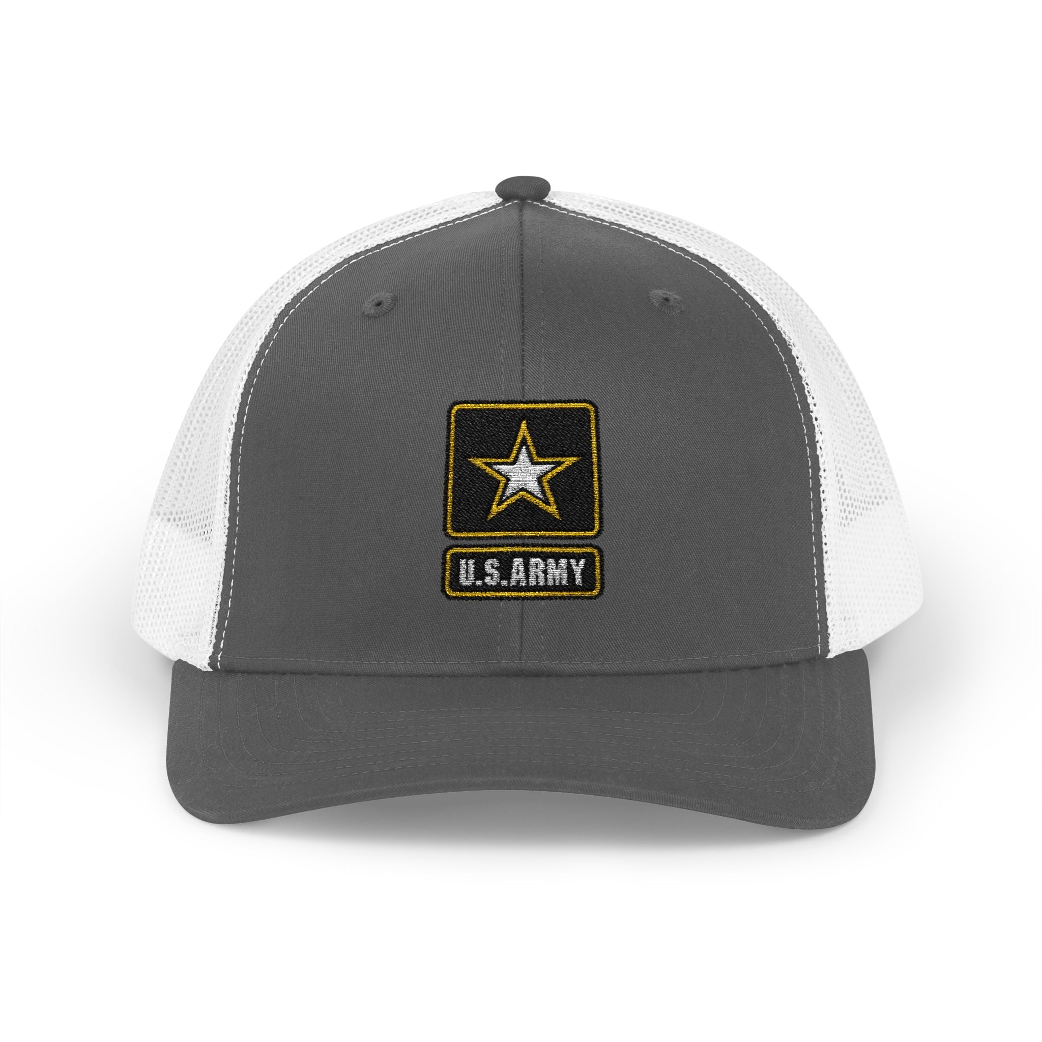 US Army Snapback Trucker Cap with Thin Red Line Design, Ideal for First Responders, Supportive Gifts, Memorials, Everyday Wear