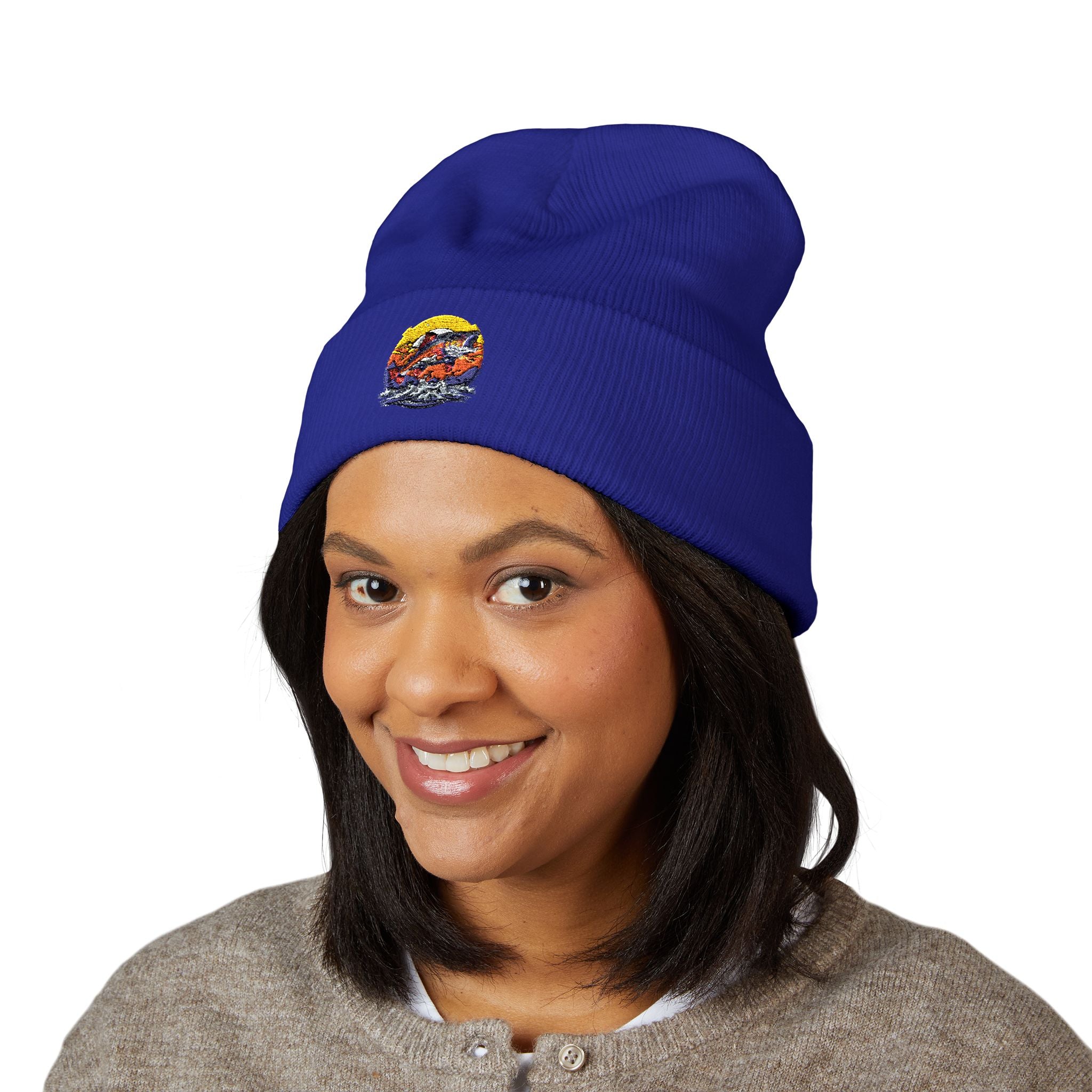 Embroidered Fishing Beanie, Fisherman Gift, Outdoor Apparel, Fishing Gear, Angler Hat, Fishing Lure Beanie