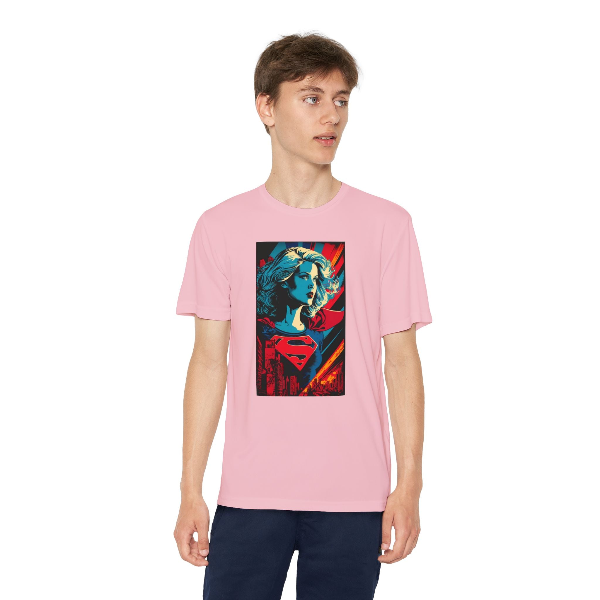 Superhero Youth T-Shirt Sports Graphic Tee, Cool Athletic Shirt for Kids
