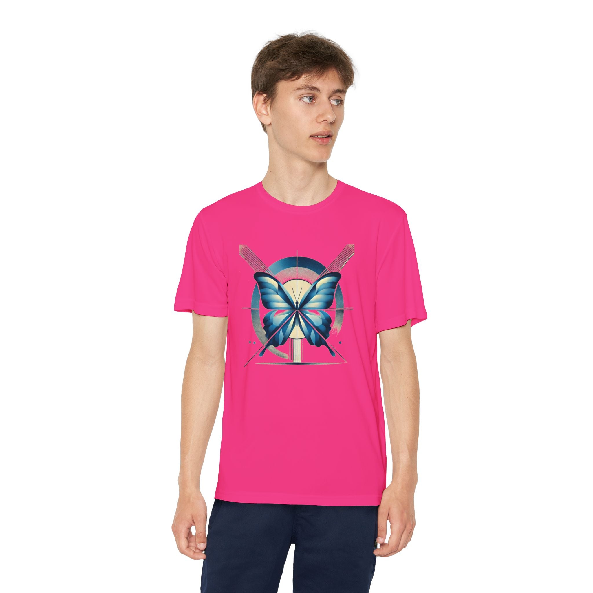 Butterffy Youth T-Shirt Sports Graphic Tee, Cool Athletic Shirt for Kids, Perfect for Sports Events, Team Spirit