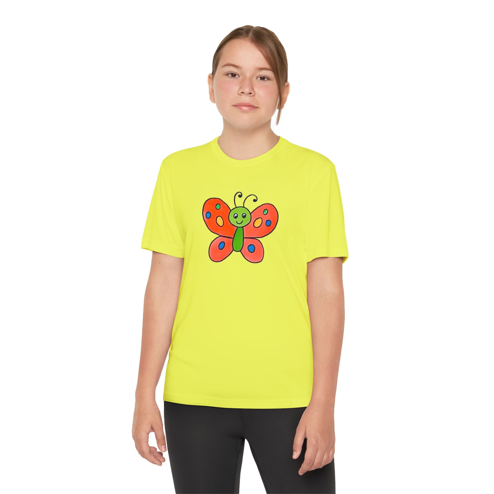 Butterffy Youth T-Shirt Sports Graphic Tee, Cool Athletic Shirt for Kids, Perfect for Sports Events, Team Spirit