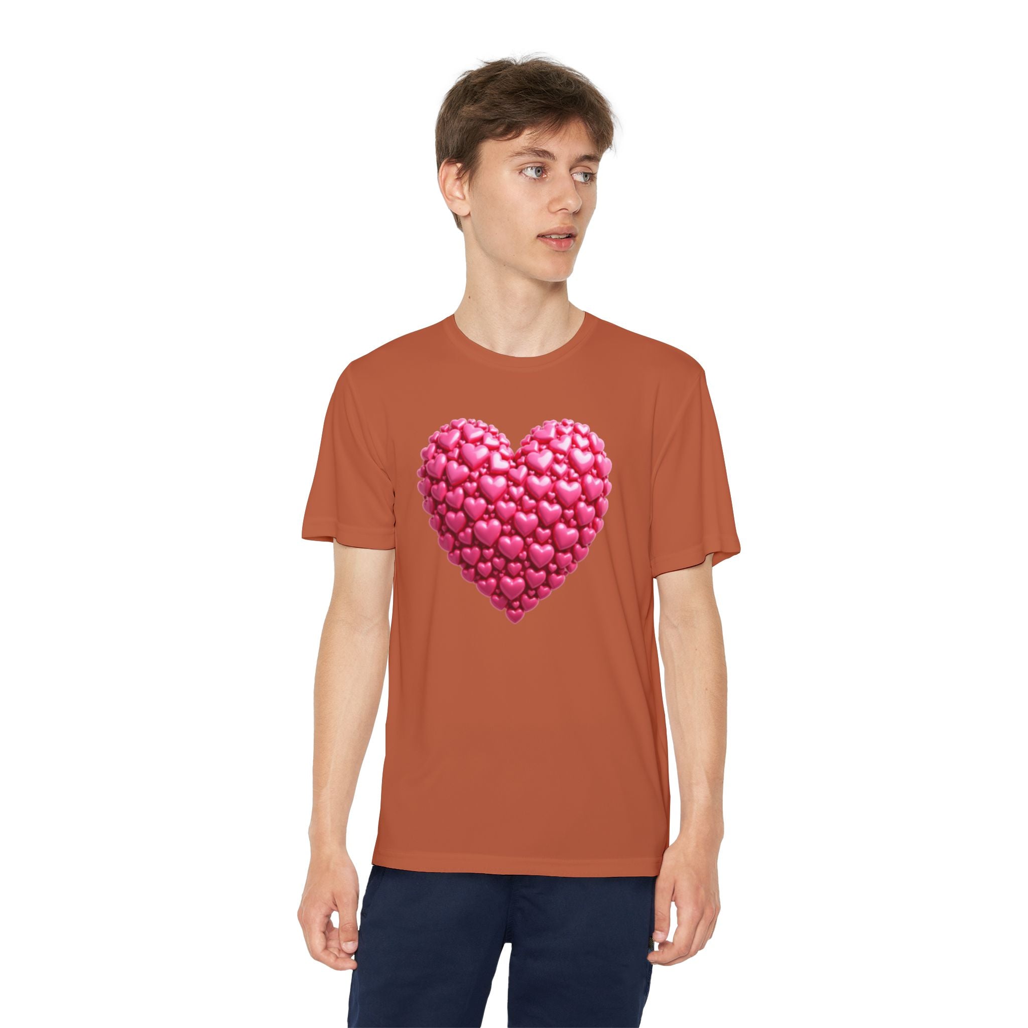 Heart Youth T-Shirt Sports Graphic Tee, Cool Athletic Shirt for Kids, Perfect for Sports Events, Team Spirit