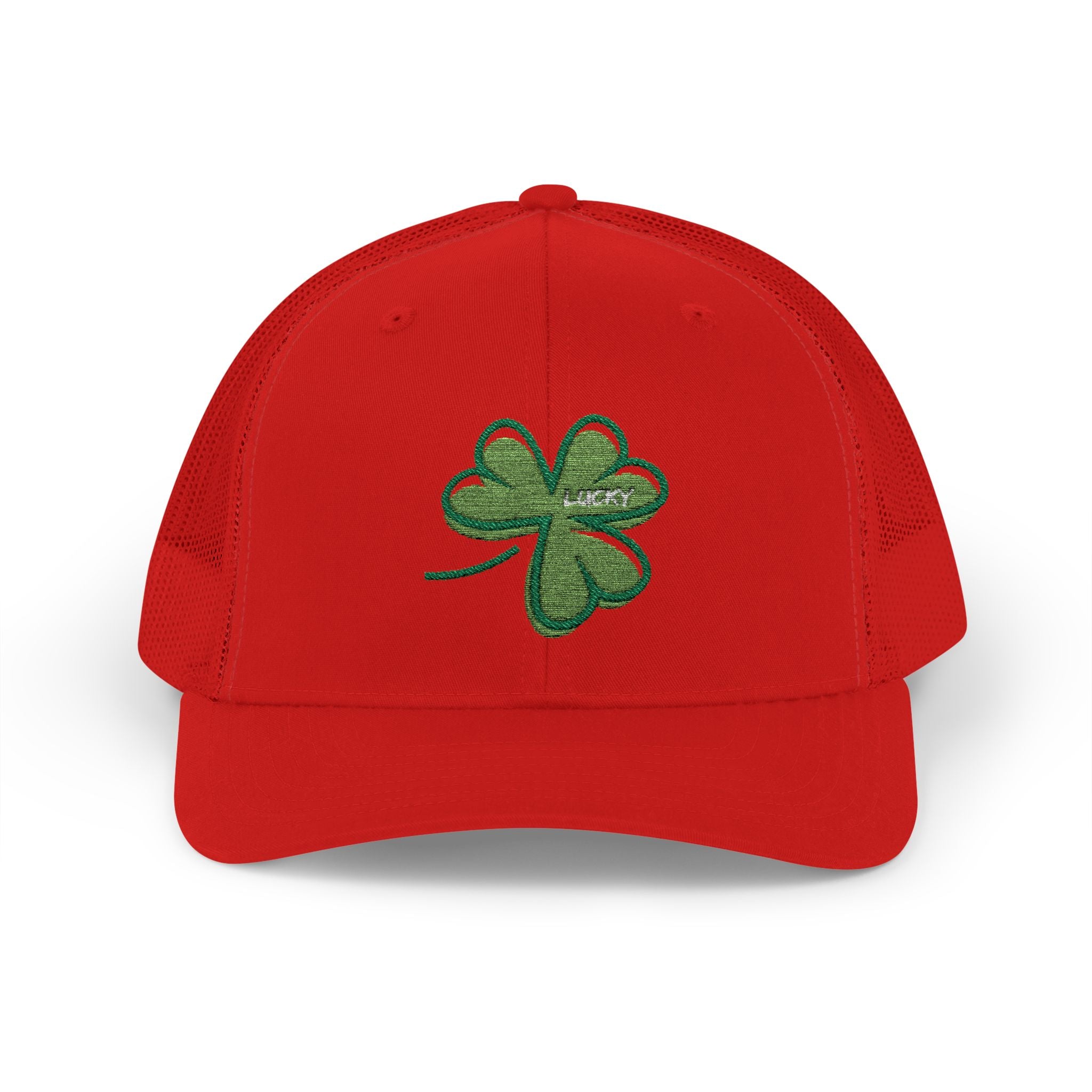 St. Patrick's Day Lucky 4-Leaf Clover Snapback Trucker Cap
