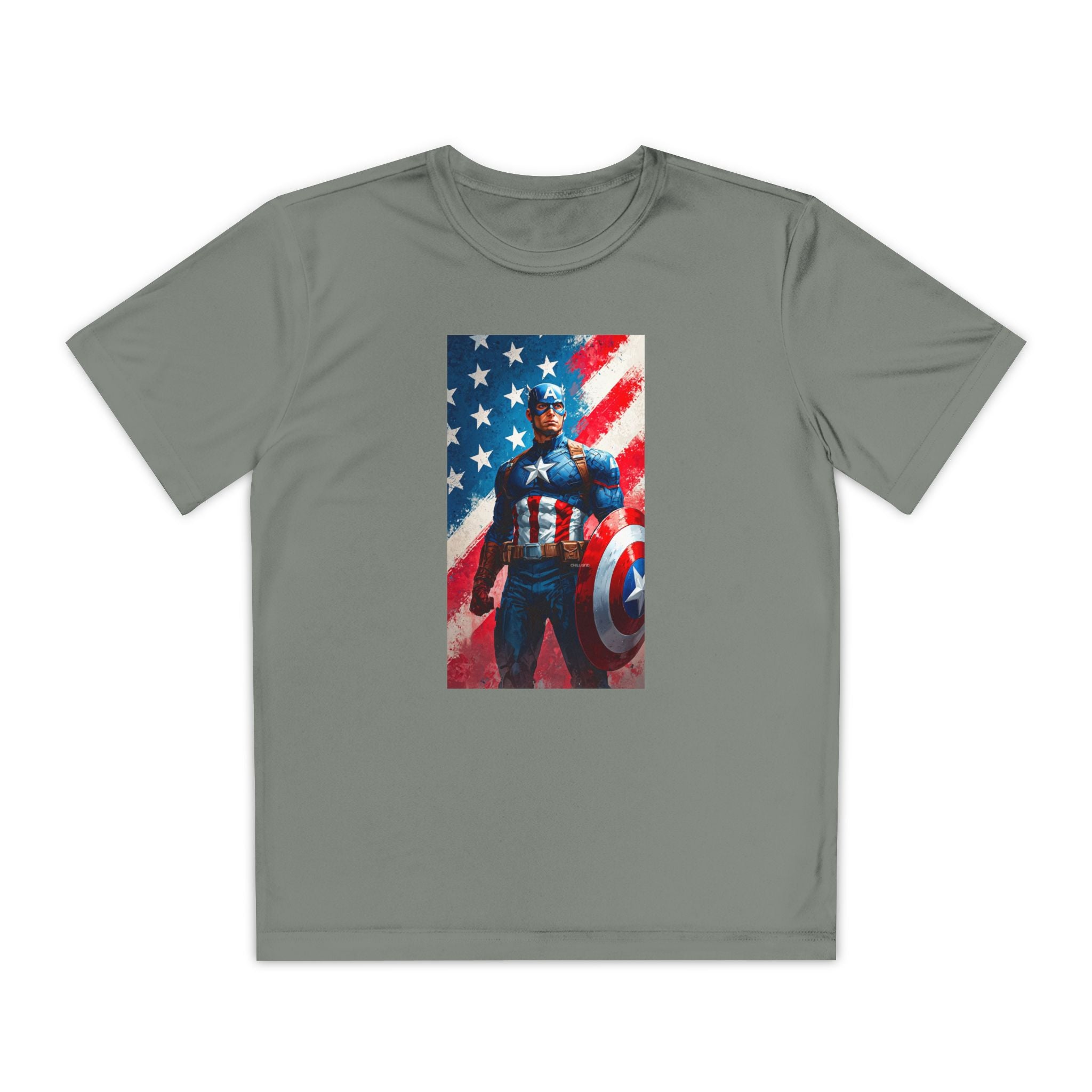 Captain America Superhero Marvel Patriotic, Kids Graphic T-Shirt, Boys Hero Top, Girls Comic Book Clothing, Birthday