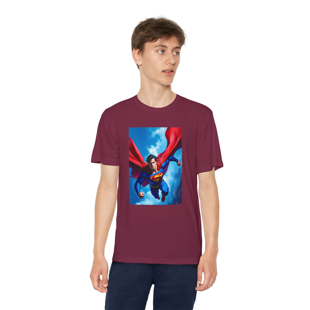 Superman Superhero Marvel T-Shirt, Youth Competitor Tee,  Kids Comic Book Hero Top, Children's Graphic Tee, Youth Super Power T-Shirt