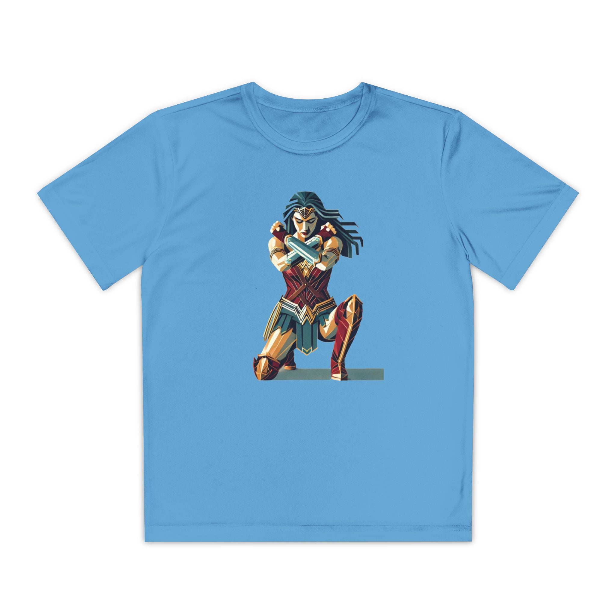 Wonder Woman Youth T-Shirt Sports Graphic Tee, Cool Athletic Shirt for Kids, Perfect for Sports Events, Team Spirit