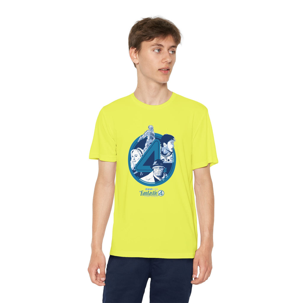 Fantastic 4 Youth T-Shirt Sports Graphic Tee, Cool Athletic Shirt for Kids, Perfect for Sports Events, Team Spirit