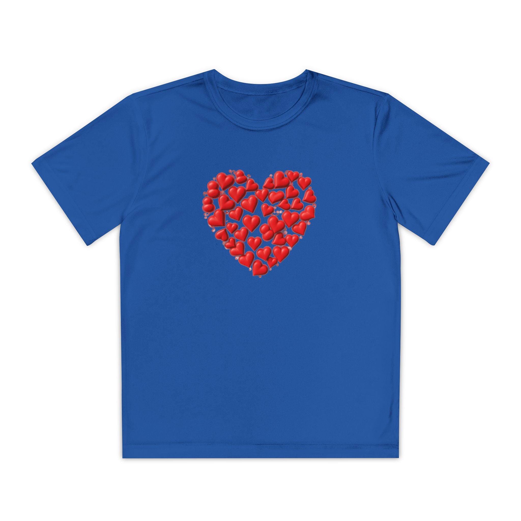 Heart Youth T-Shirt Sports Graphic Tee, Cool Athletic Shirt for Kids, Perfect for Sports Events, Team Spirit