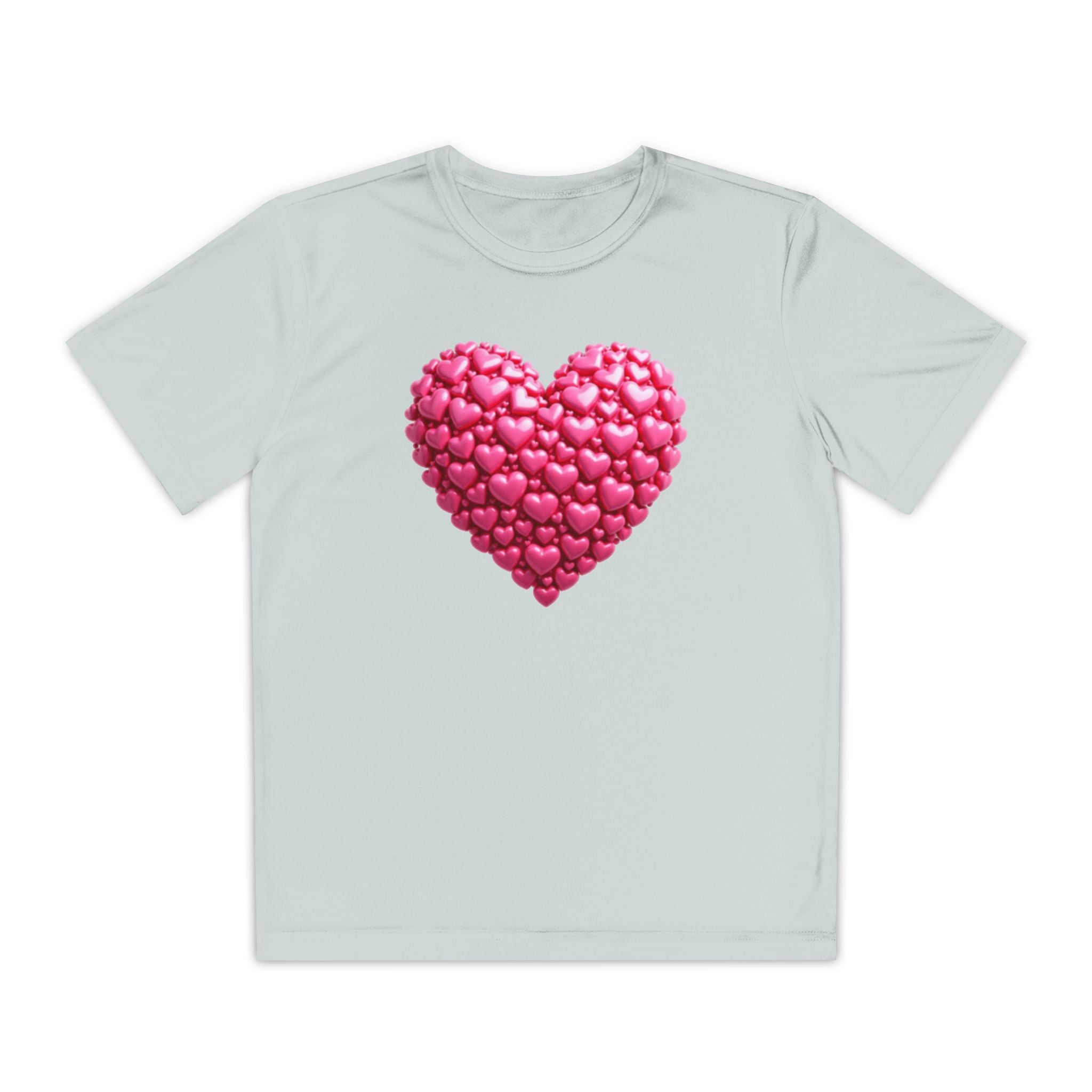 Heart Youth T-Shirt Sports Graphic Tee, Cool Athletic Shirt for Kids, Perfect for Sports Events, Team Spirit