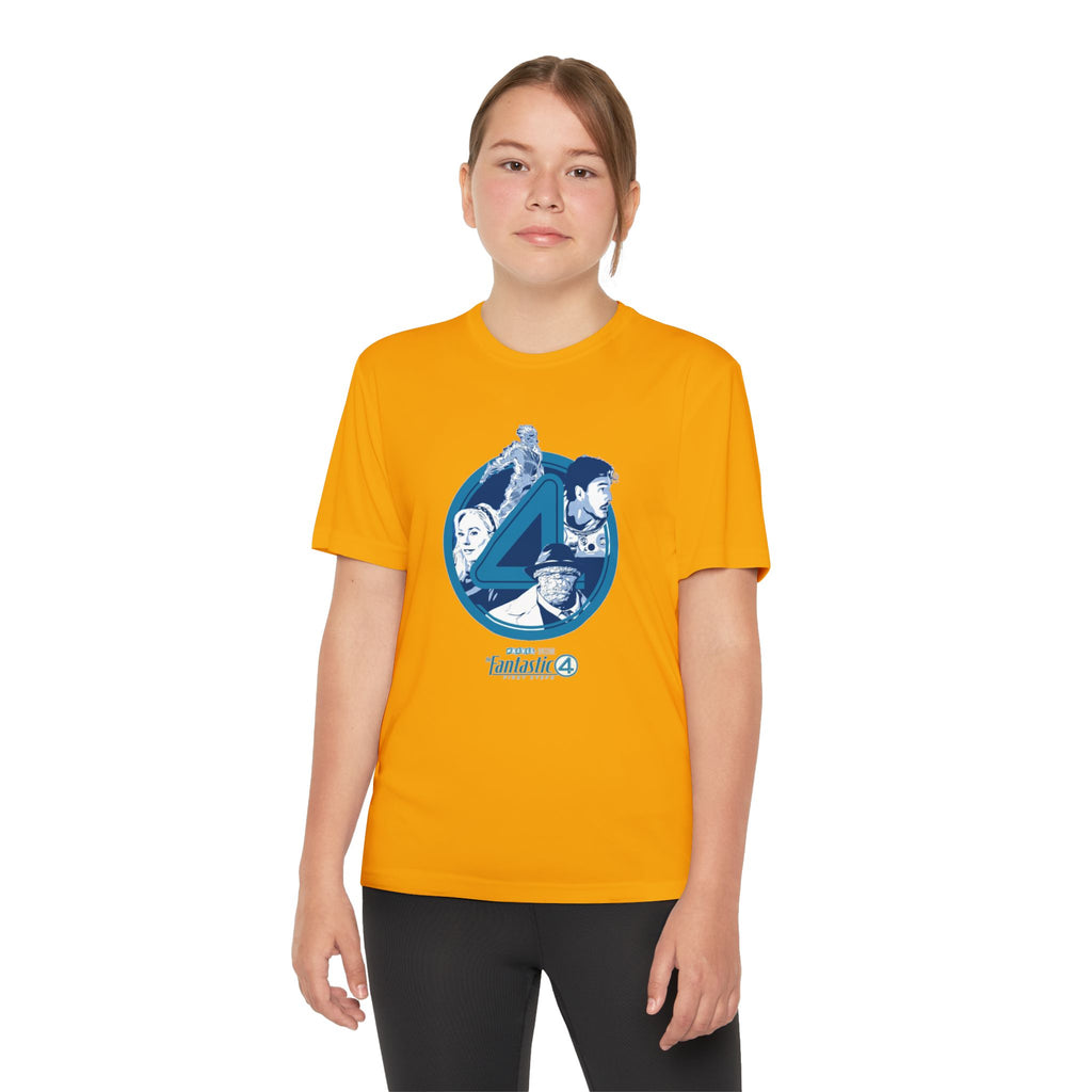 Fantastic 4 Youth T-Shirt Sports Graphic Tee, Cool Athletic Shirt for Kids, Perfect for Sports Events, Team Spirit