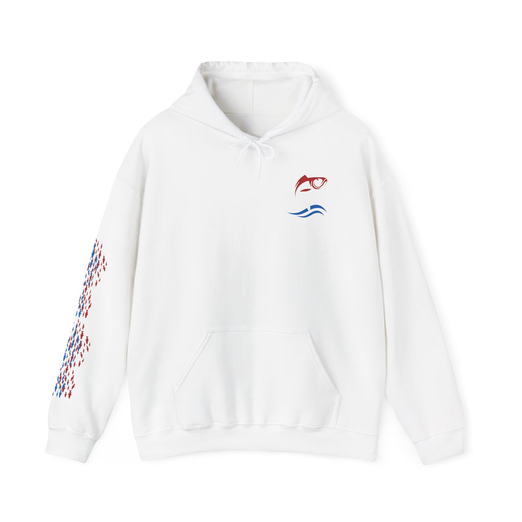 Fishing Patriotic Hoodie, American Flag Sweatshirt, Fisherman Gift, Outdoor Fishing Apparel, USA Pride Jumper