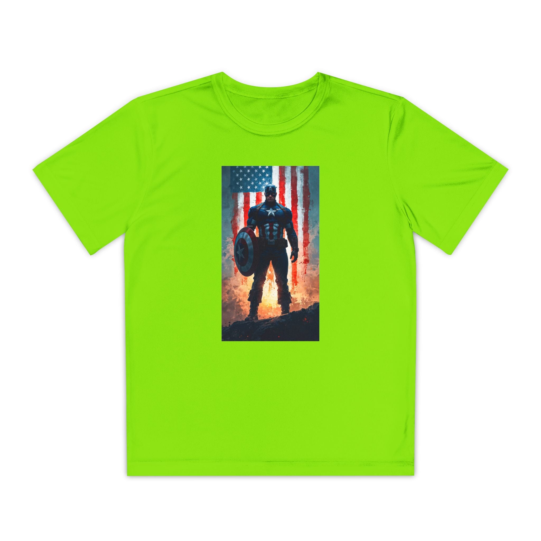 Captain America Superhero Marvel Patriotic, Kids Graphic T-Shirt, Boys Hero Top, Girls Comic Book Clothing, Birthday