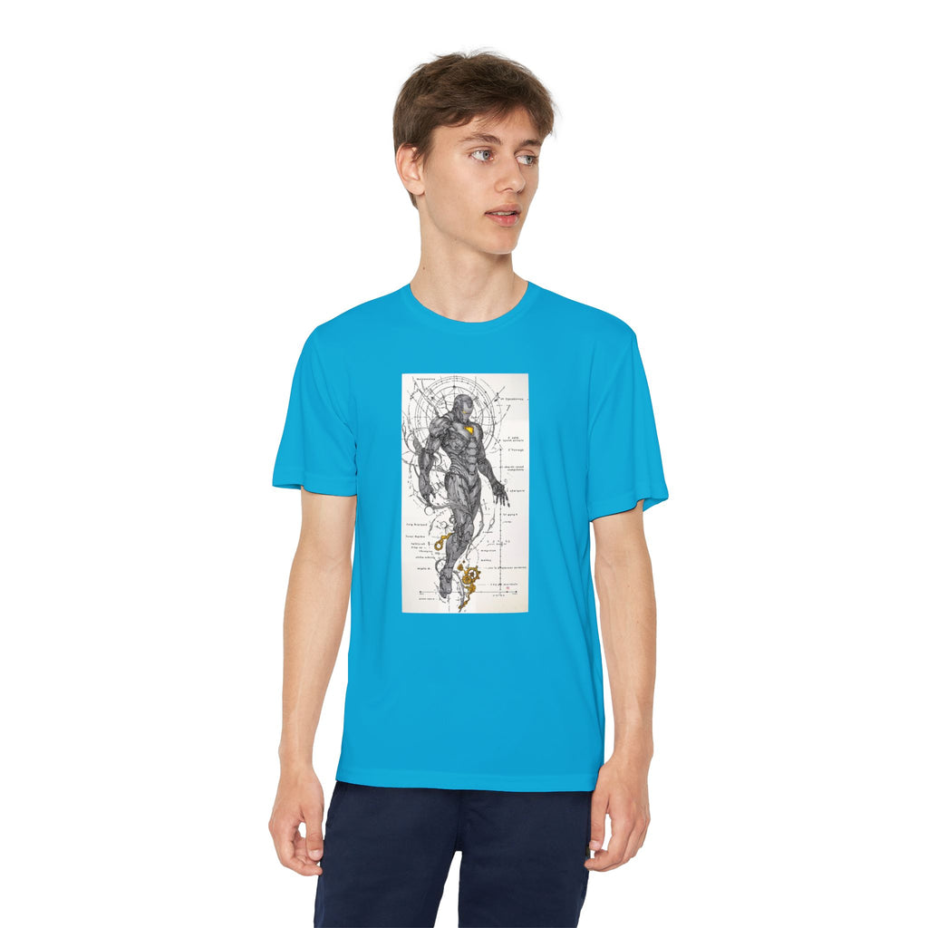 Superhero Youth T-Shirt Sports Graphic Tee, Cool Athletic Shirt for Kids