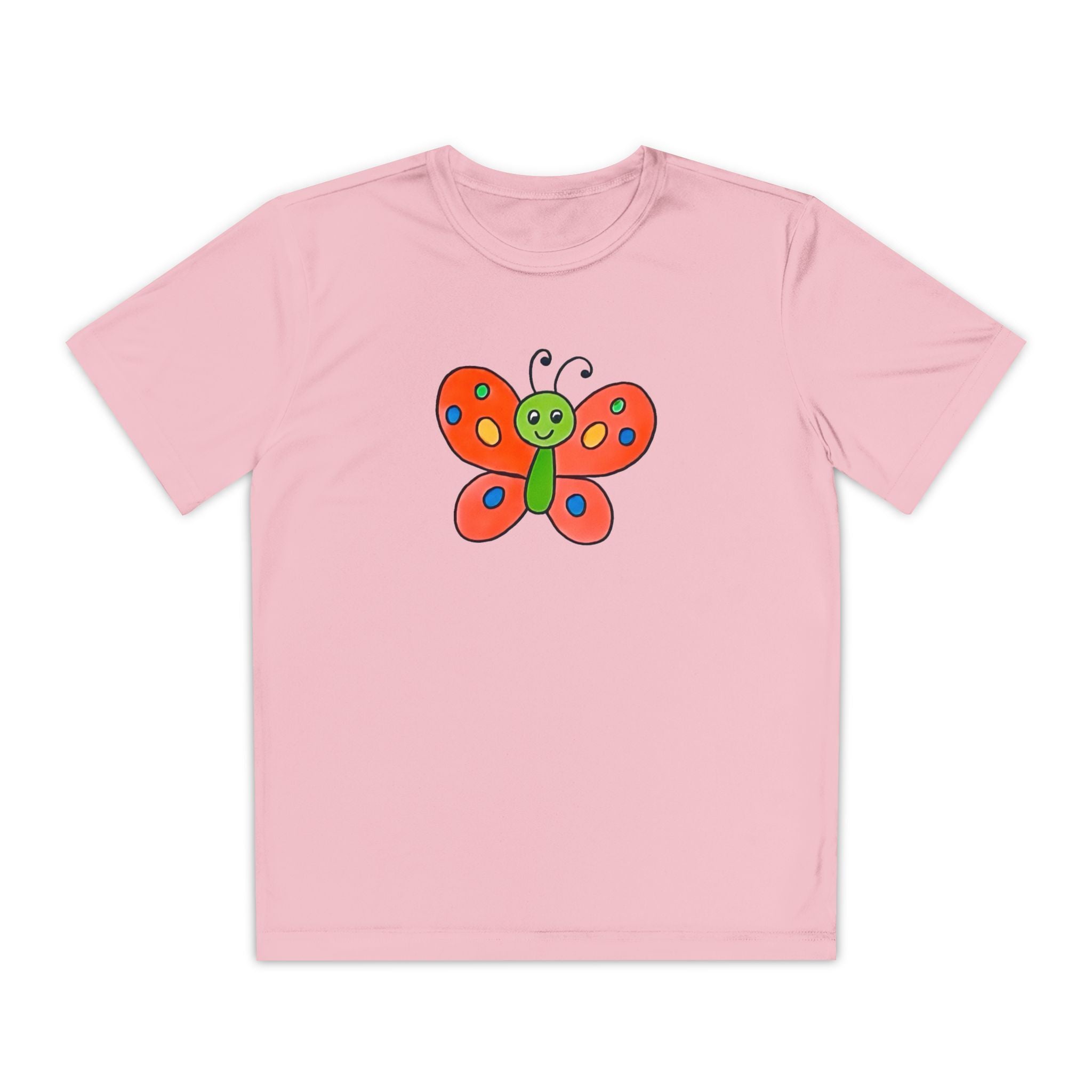 Butterffy Youth T-Shirt Sports Graphic Tee, Cool Athletic Shirt for Kids, Perfect for Sports Events, Team Spirit