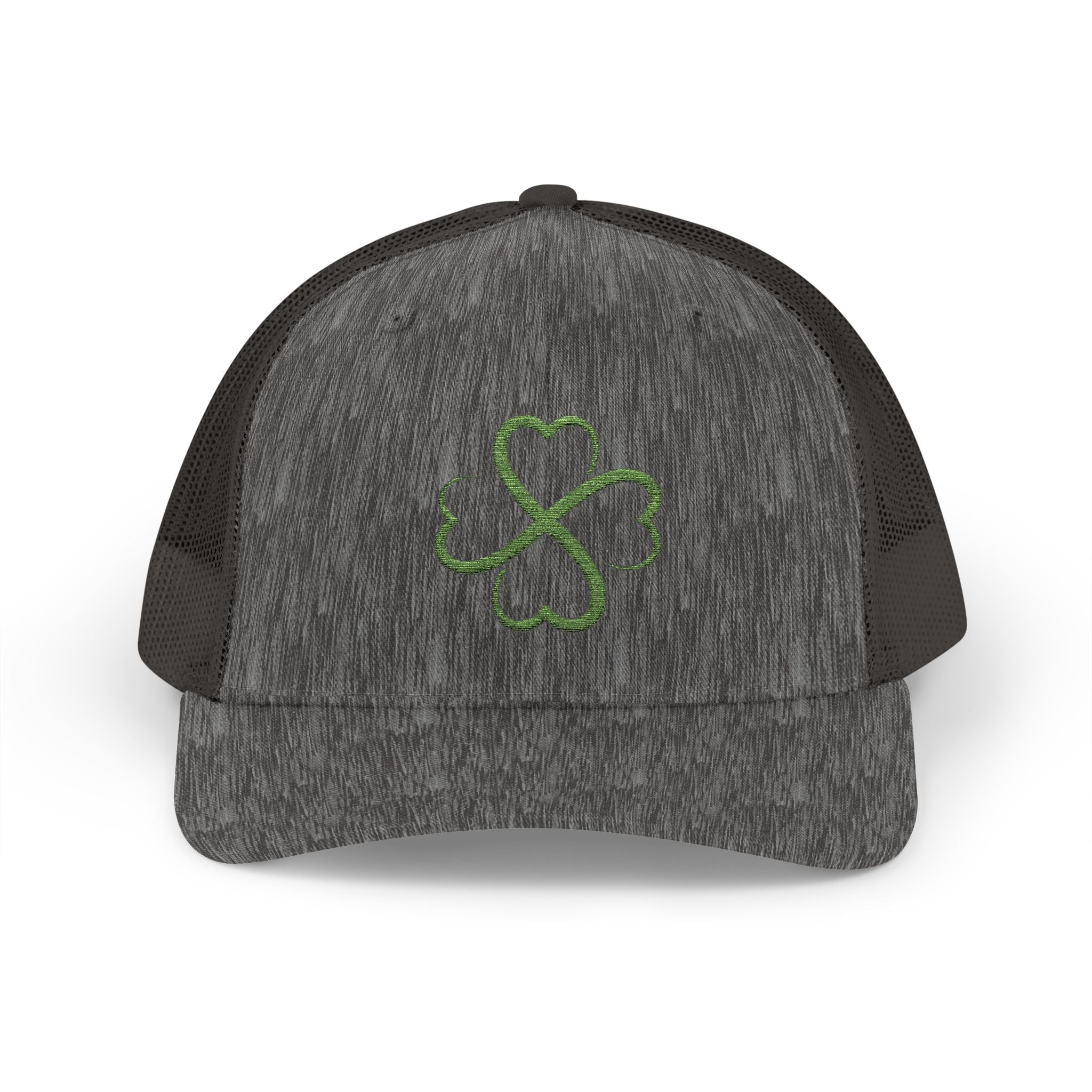St. Patrick's Day Lucky 4-Leaf Clover Snapback Trucker Cap