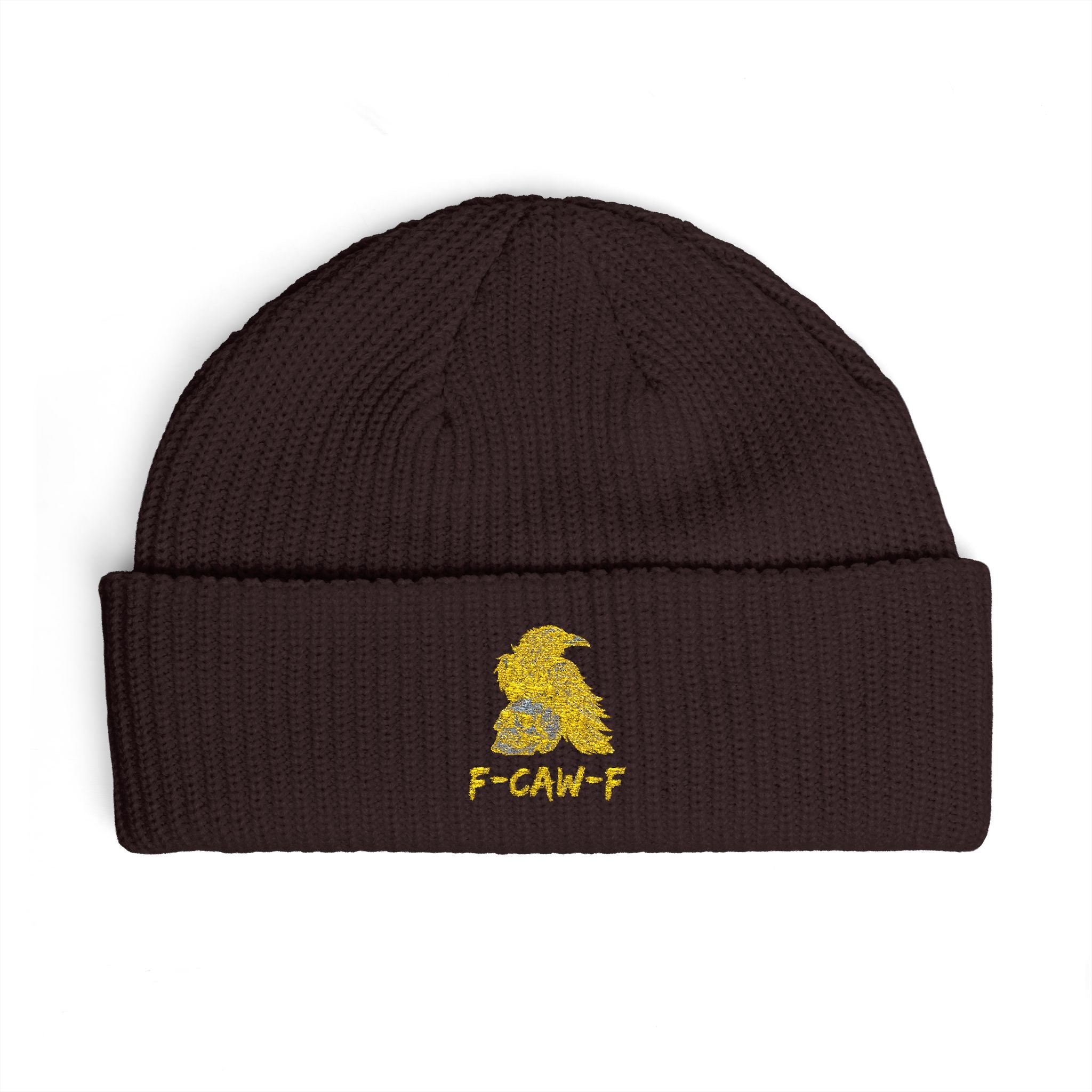 F-CAW-F Beanie Hat - Knit Winter Cap, Warm Headwear, Cozy Skull Cap, Cute Slouchy Beanie, Stylish Knit Beanie