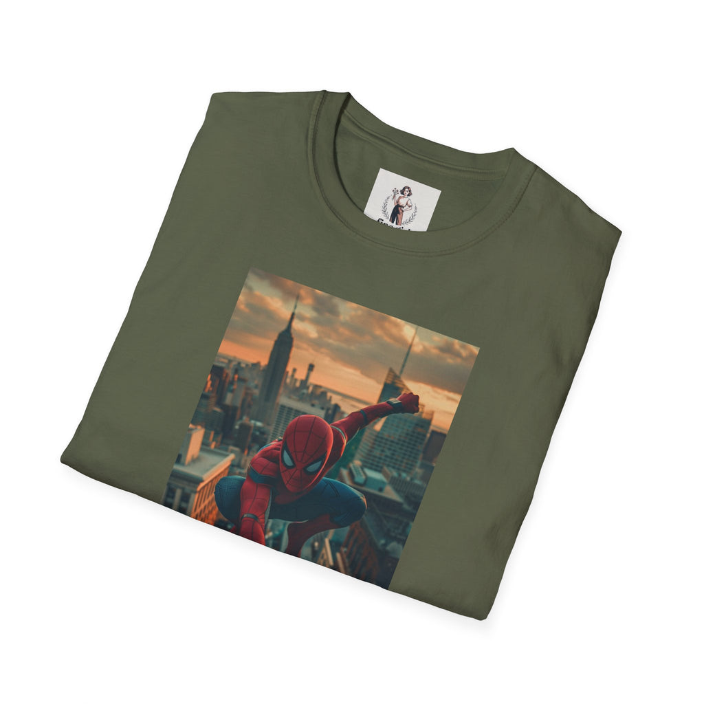 Spiderman Superhero Marvel Unisex Softstyle T-Shirt, Comic Book Tee, Geeky Clothing, Cosplay Costume Top