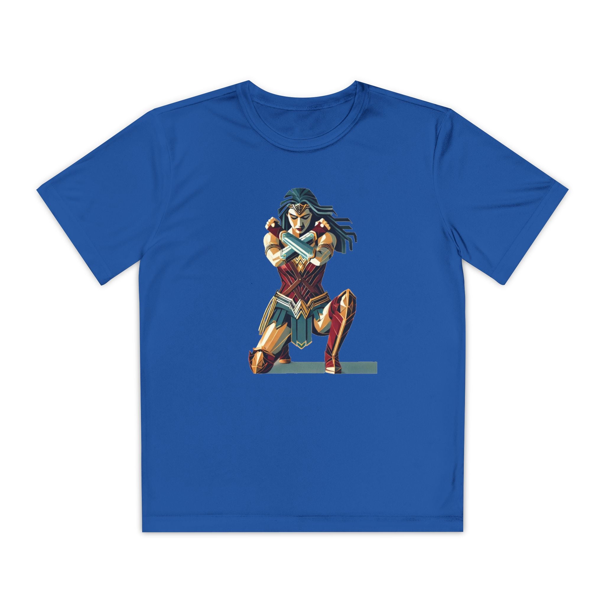 Wonder Woman Youth T-Shirt Sports Graphic Tee, Cool Athletic Shirt for Kids, Perfect for Sports Events, Team Spirit