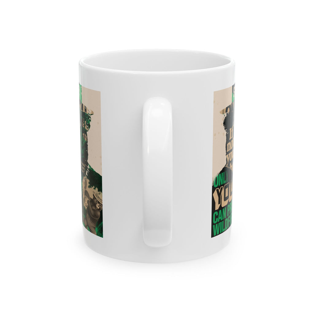 Smokey Bear Firefighter Coffee Mug, Tea Cup, Gift for First Responders, Campfire Enthusiasts, Firefighters Appreciation, Firefighting, Fire