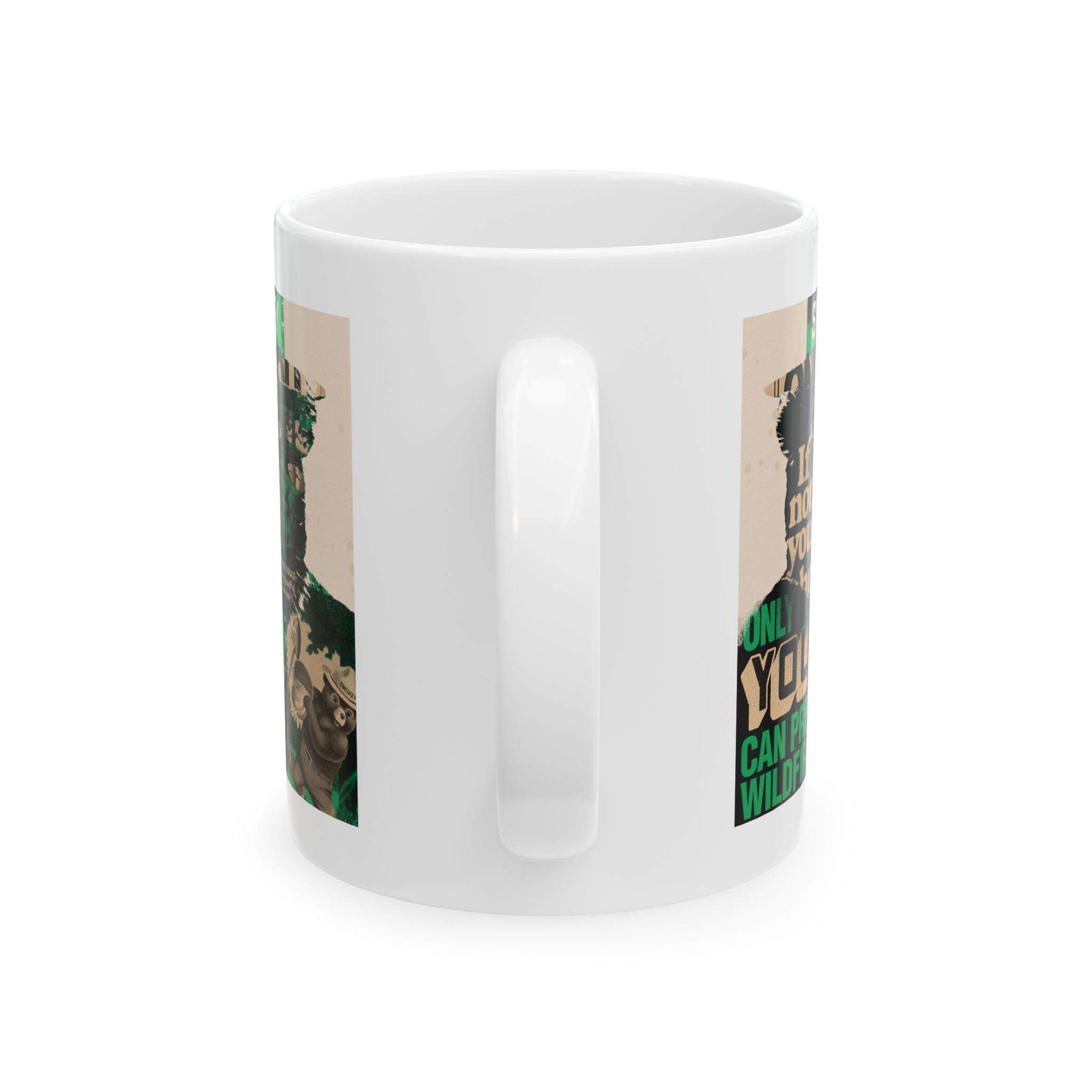 Smokey Bear Firefighter Coffee Mug, Tea Cup, Gift for First Responders, Campfire Enthusiasts, Firefighters Appreciation, Firefighting, Fire