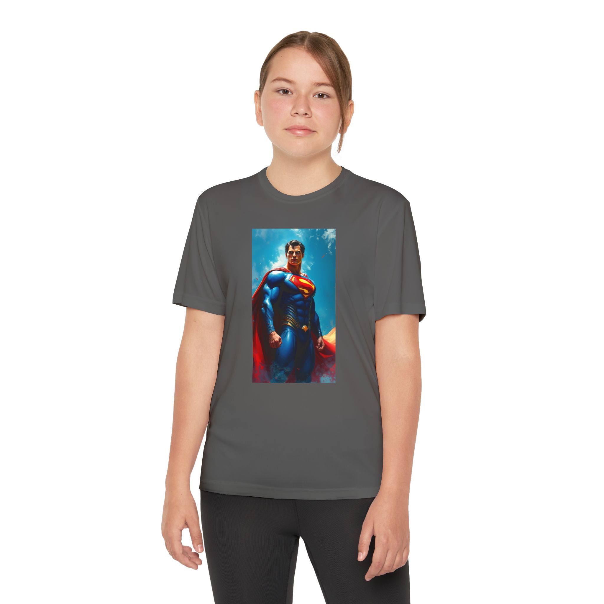 Superman Superhero Marvel T-Shirt, Youth Competitor Tee,  Kids Comic Book Hero Top, Children's Graphic Tee, Youth Super Power T-Shirt