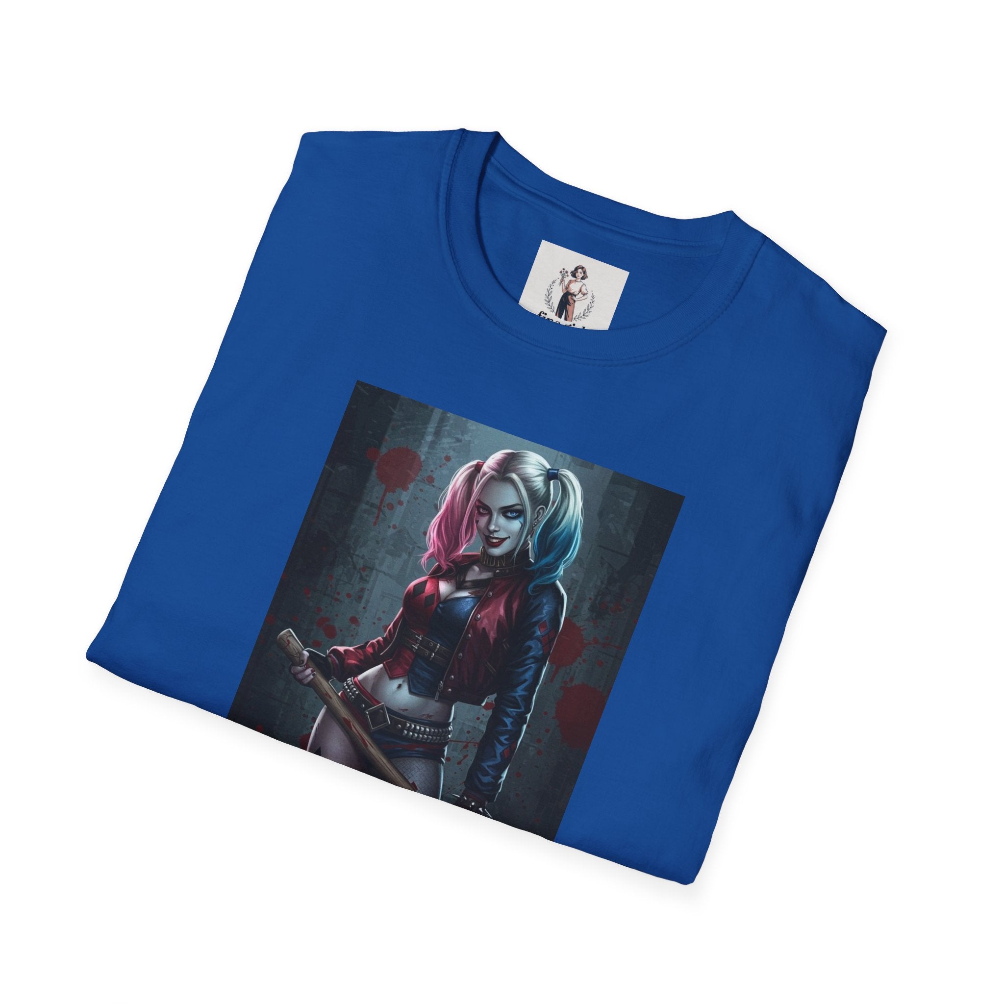 Haily Quinn Superhero Marvel Unisex Softstyle T-Shirt, Comic Book Tee, Graphic Novel Shirt, Geeky Clothing, Cosplay Costume Top