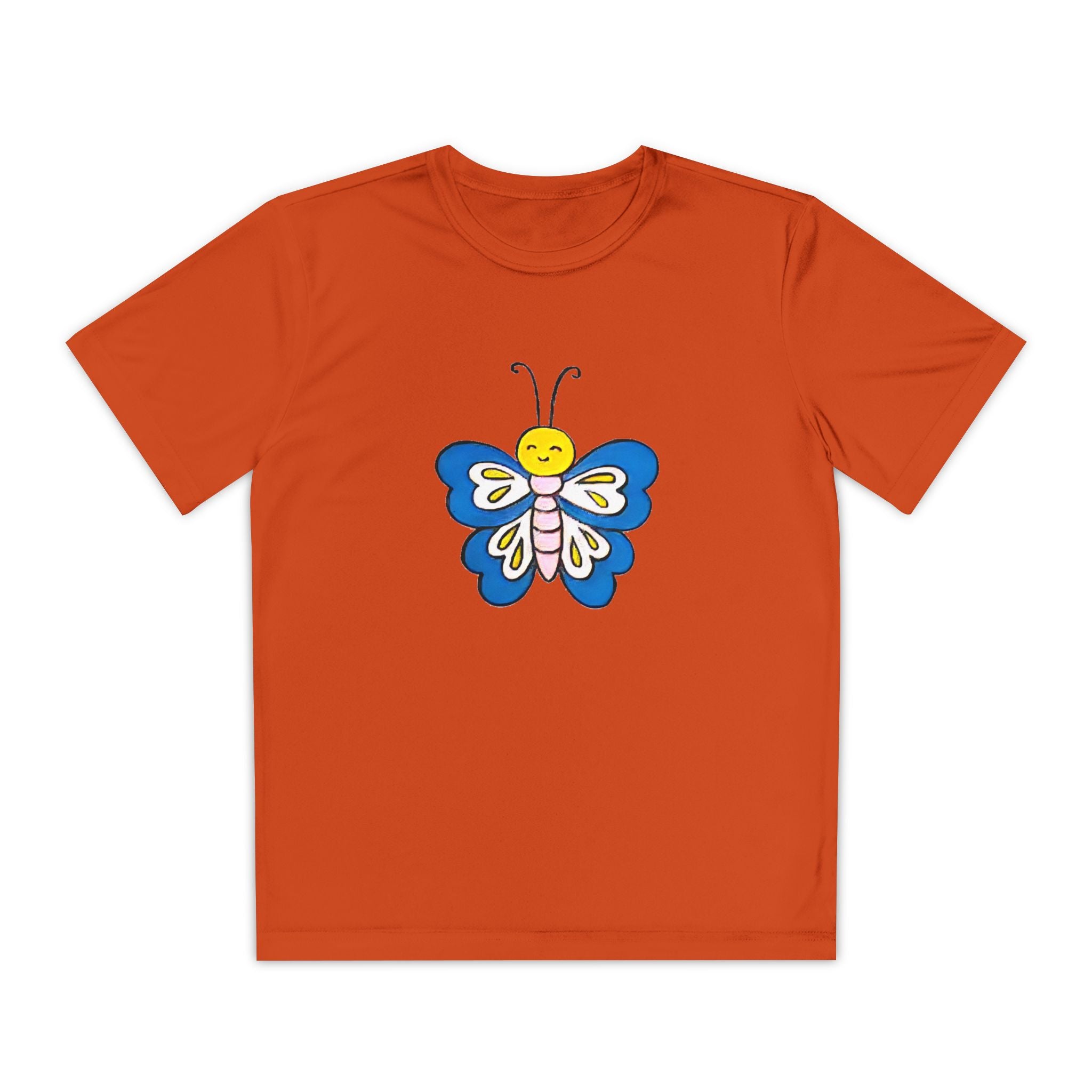 Butterffy Youth T-Shirt Sports Graphic Tee, Cool Athletic Shirt for Kids, Perfect for Sports Events, Team Spirit