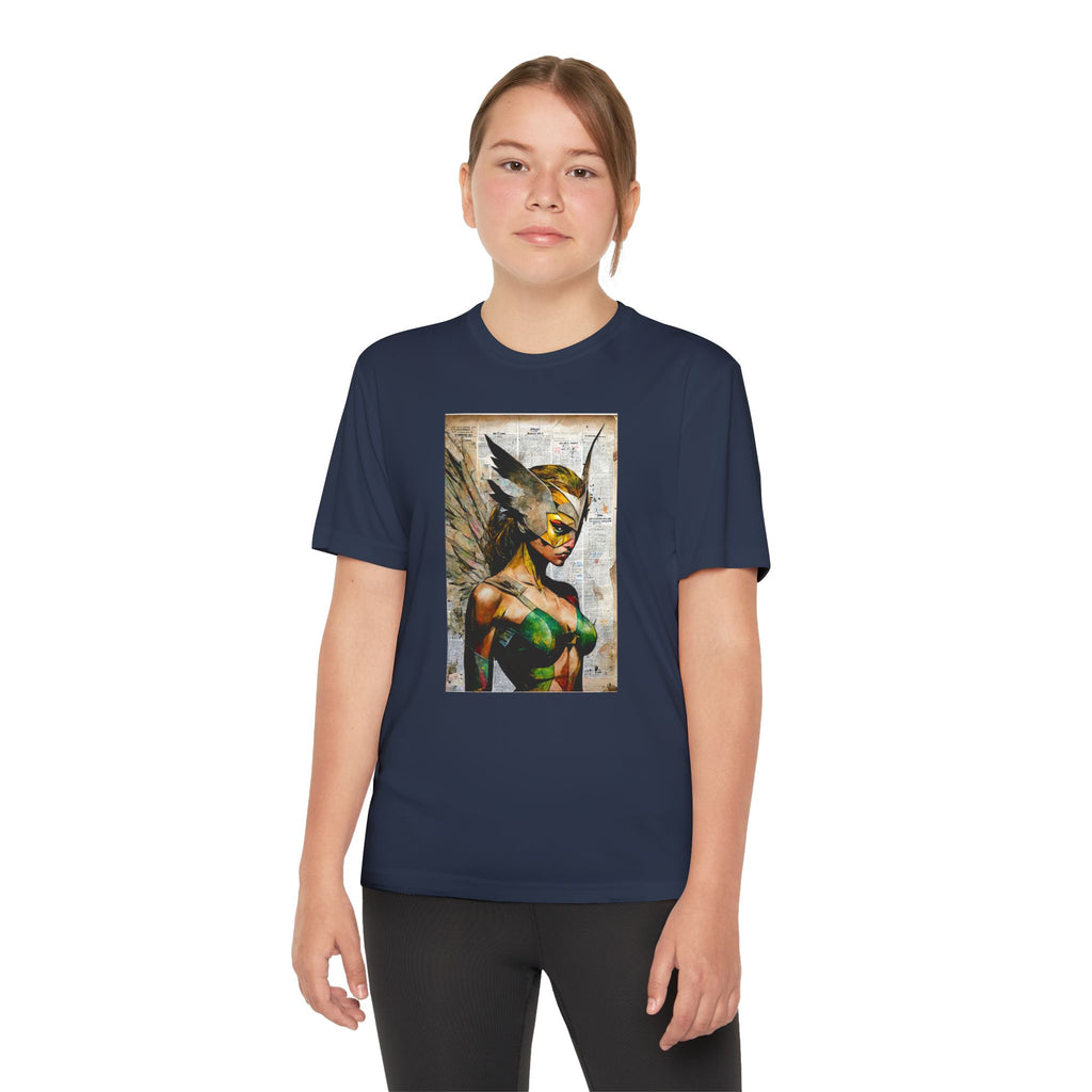Superhero Youth T-Shirt Sports Graphic Tee, Cool Athletic Shirt for Kids