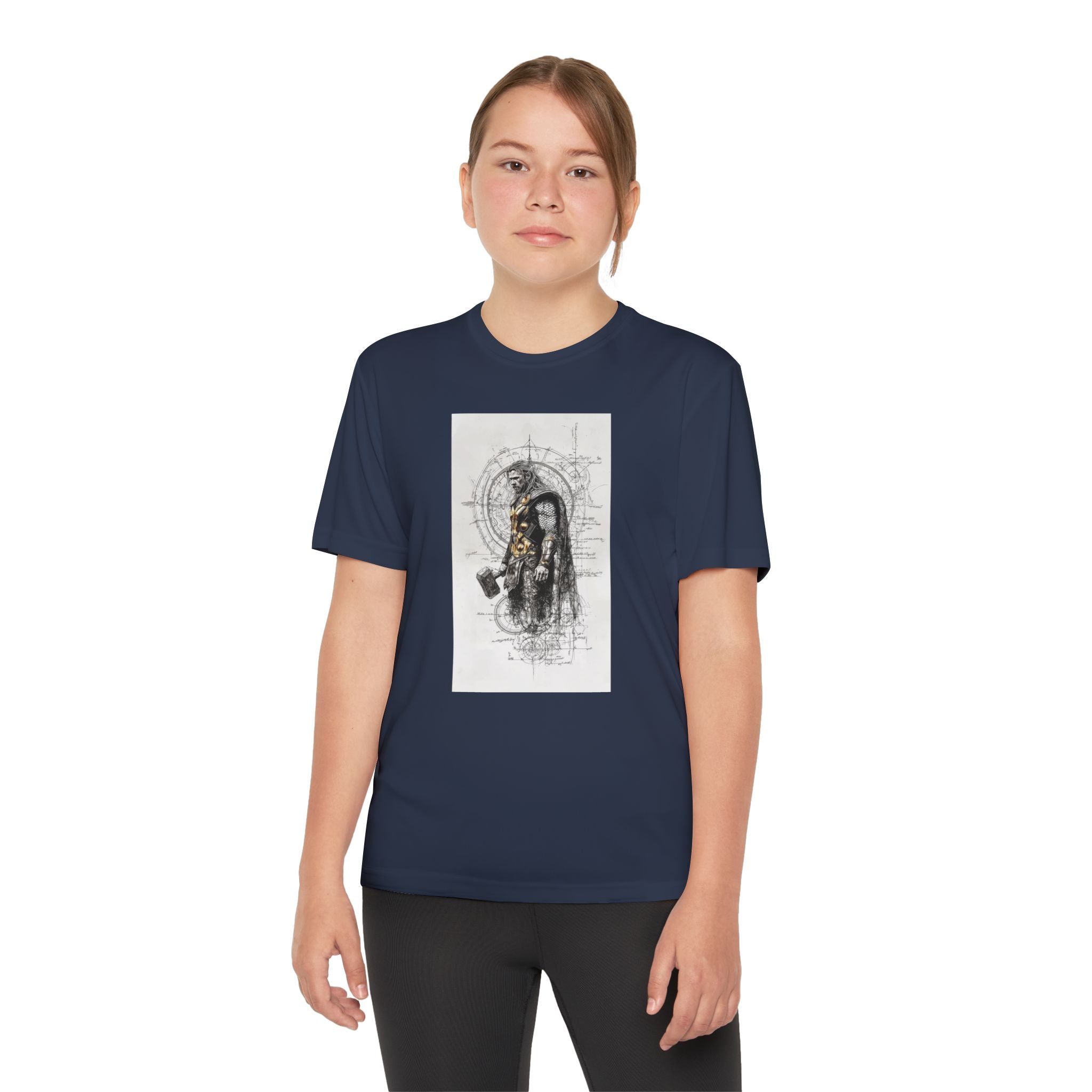 Superhero Youth T-Shirt Sports Graphic Tee, Cool Athletic Shirt for Kids