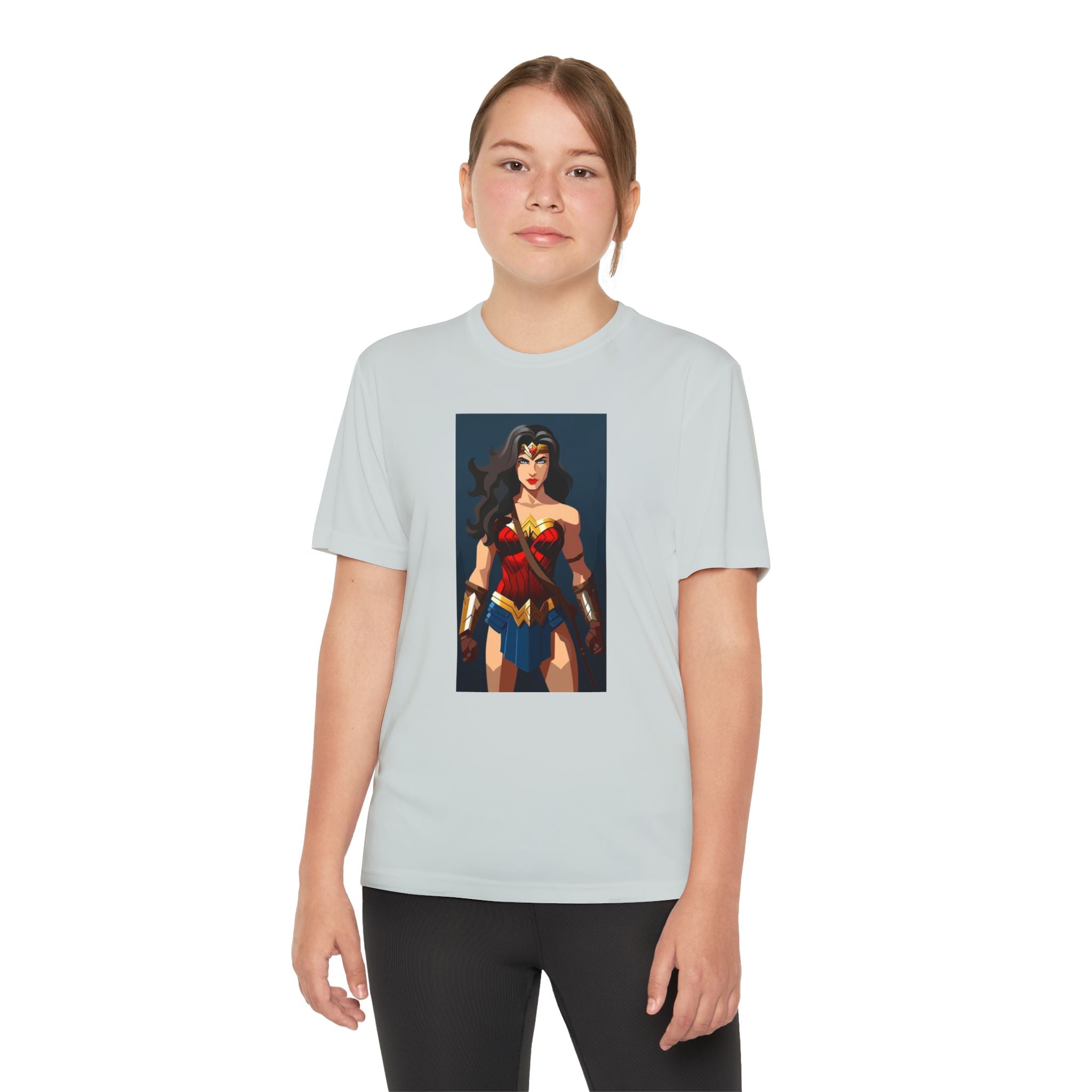 Superhero Youth T-Shirt Sports Graphic Tee, Cool Athletic Shirt for Kids