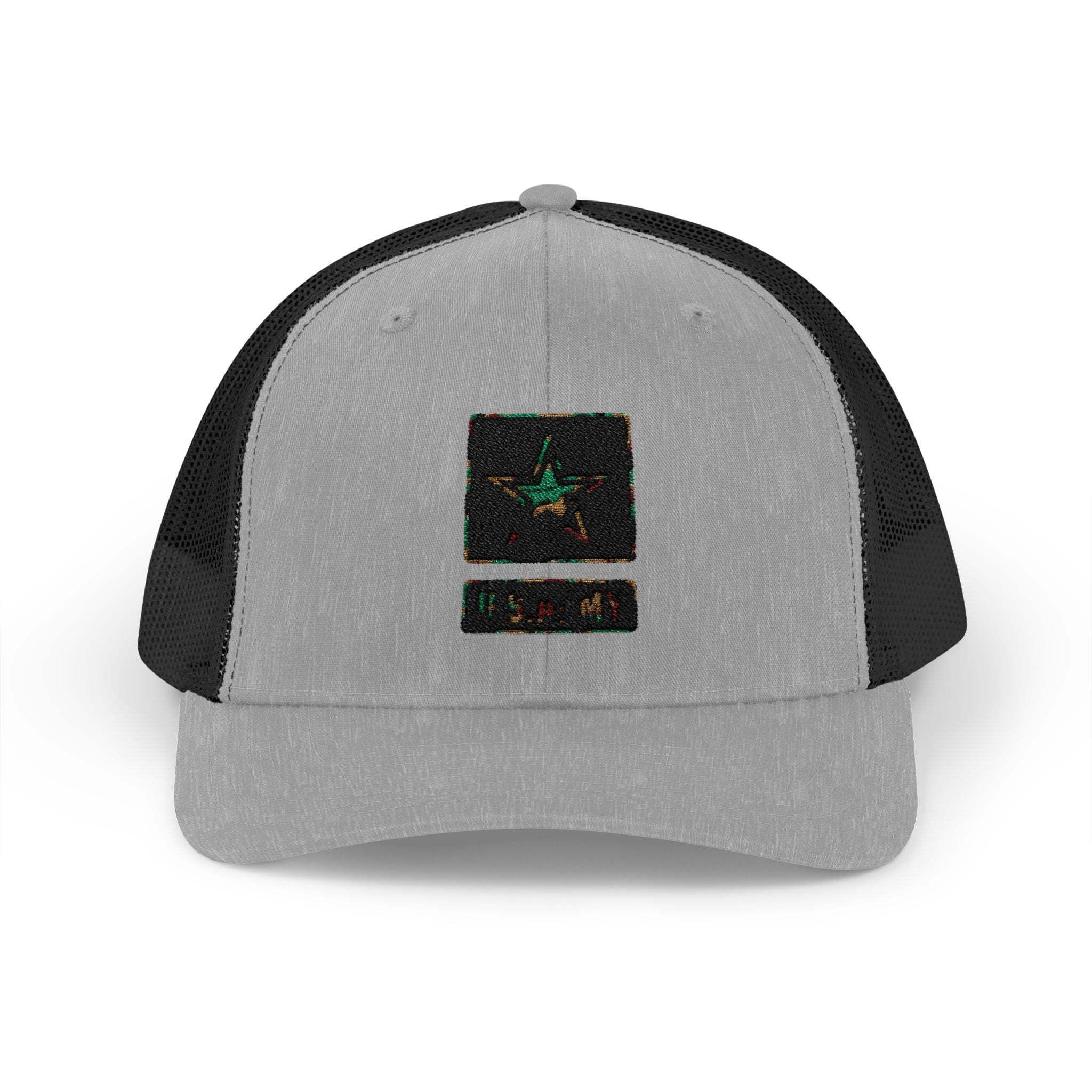 US Army Snapback Trucker Cap with Thin Red Line Design, Ideal for First Responders, Supportive Gifts, Memorials, Everyday Wear
