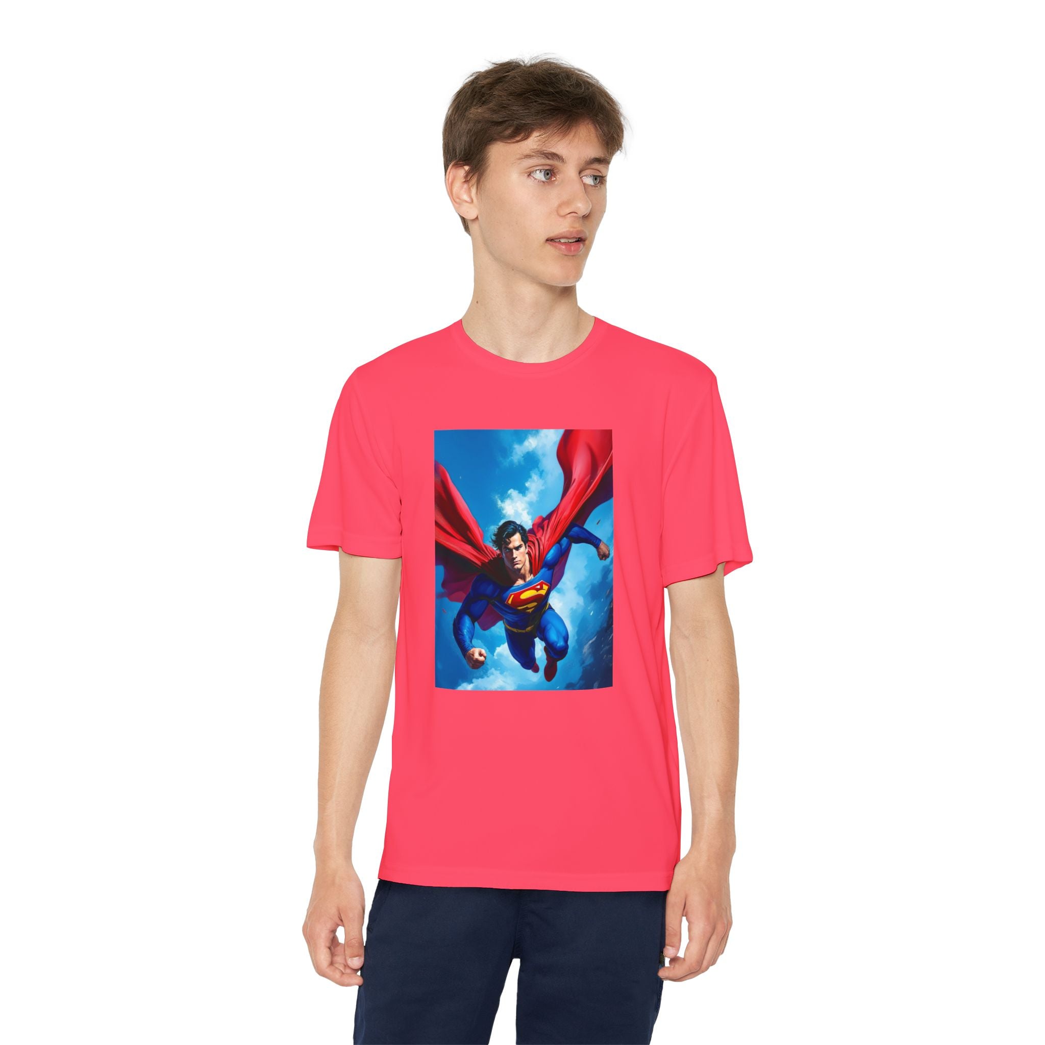 Superman Superhero Marvel T-Shirt, Youth Competitor Tee,  Kids Comic Book Hero Top, Children's Graphic Tee, Youth Super Power T-Shirt