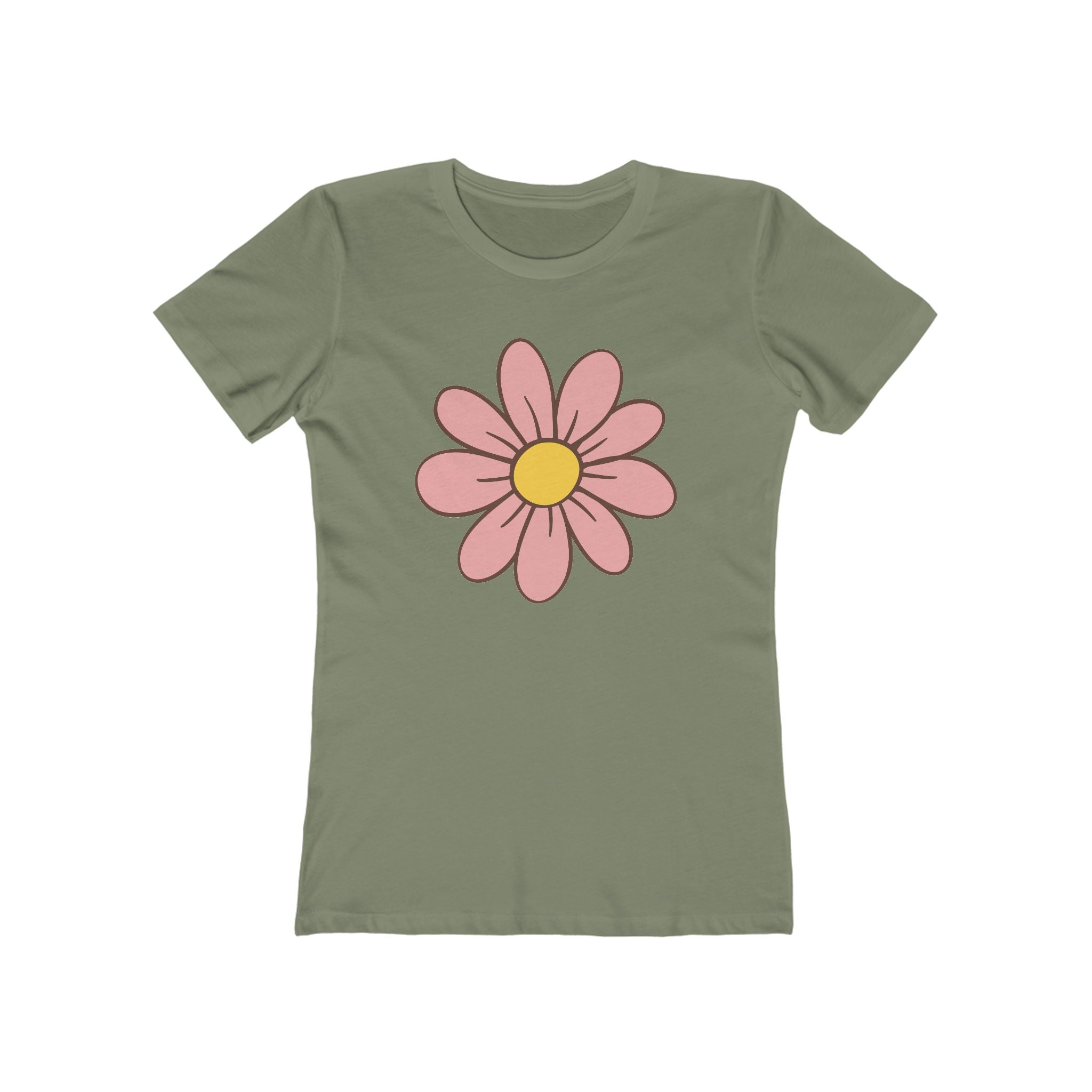Flower Women's Tshirt, Floral Graphic Tee, Casual Top for Her, Spring Blossom Shirt, Botanical Print Blouse