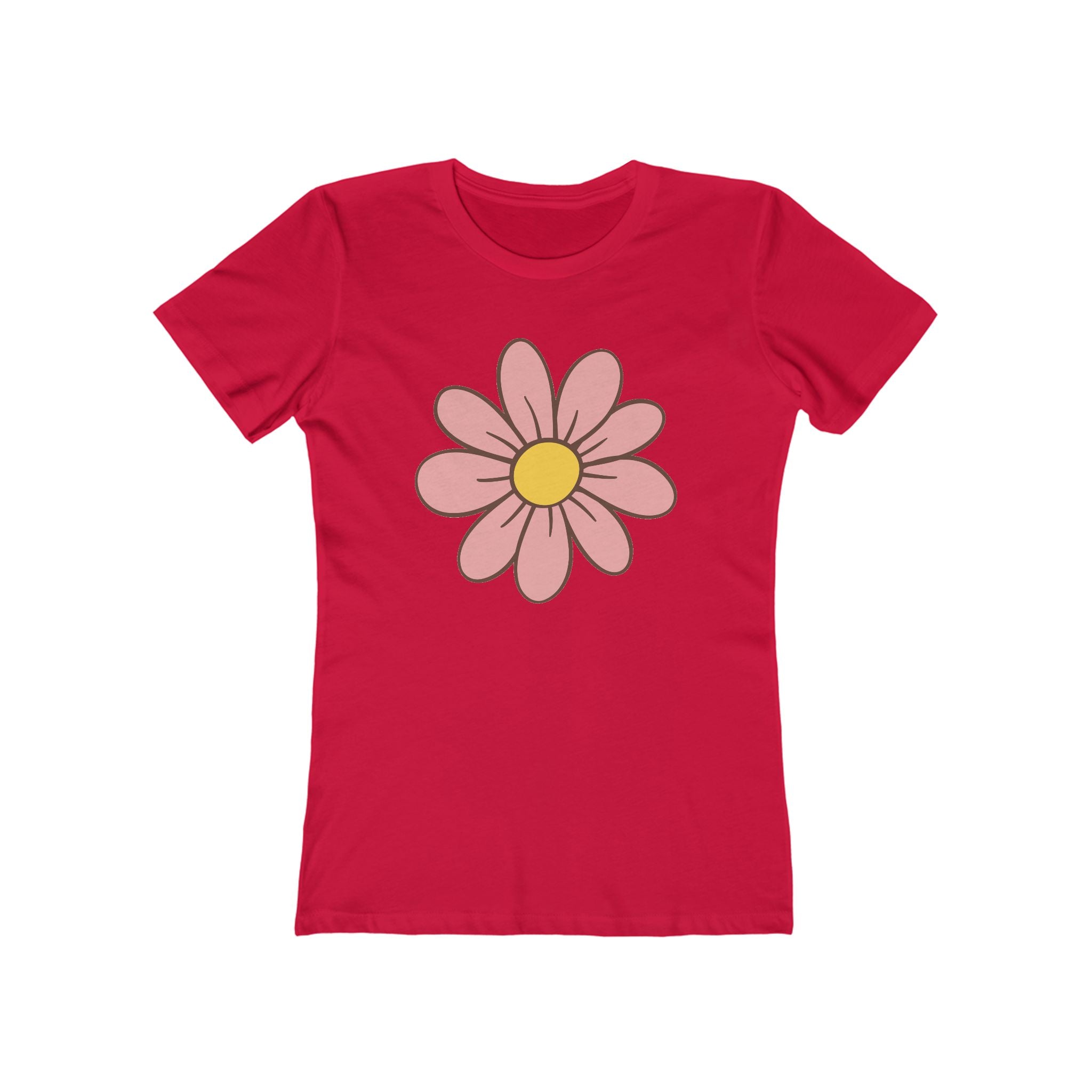Flower Women's Tshirt, Floral Graphic Tee, Casual Top for Her, Spring Blossom Shirt, Botanical Print Blouse