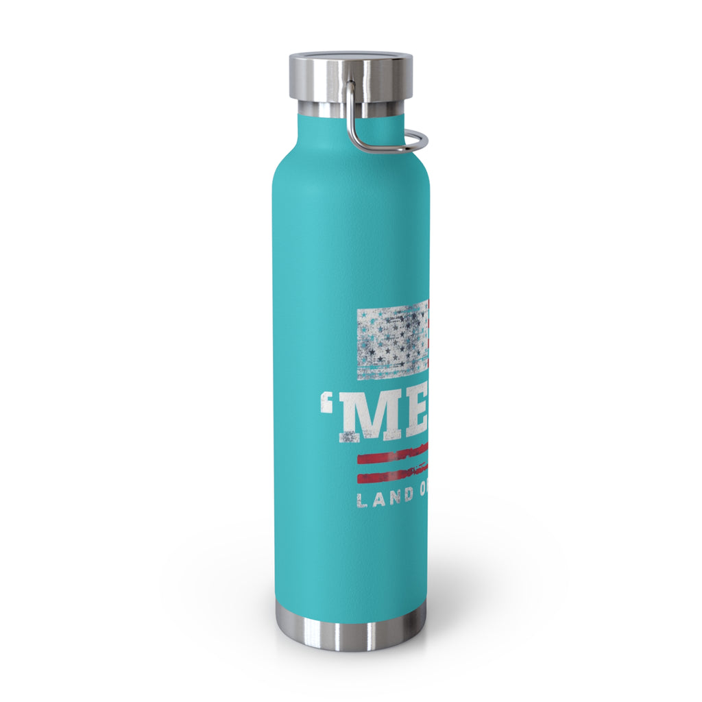 Merica Flag Patriotic Copper Insulated Water Bottle